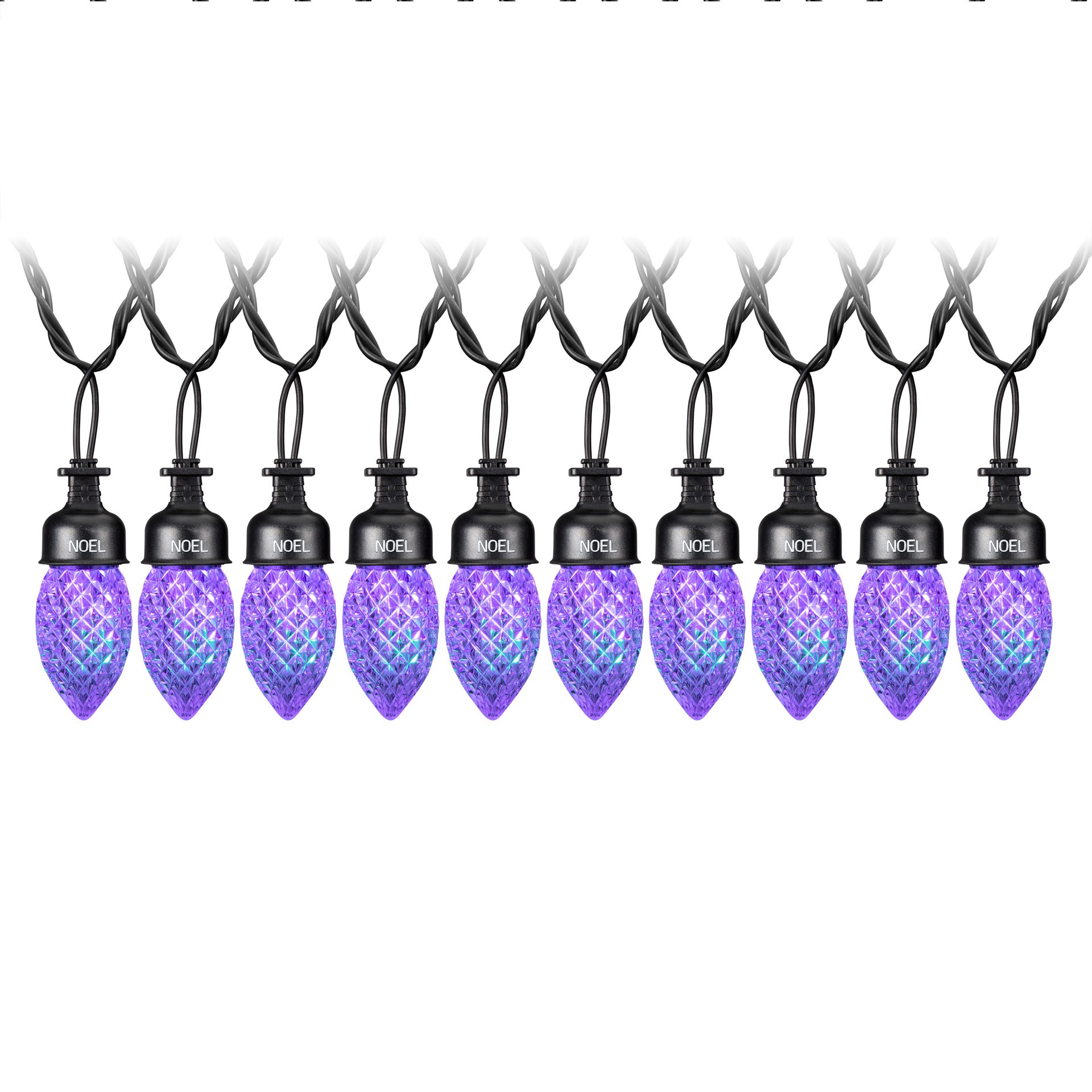 slide 4 of 6, Gemmy String Lights 8 -Count 9-ft Twinkling Multicolor LED Plug-In Christmas String Lights, 