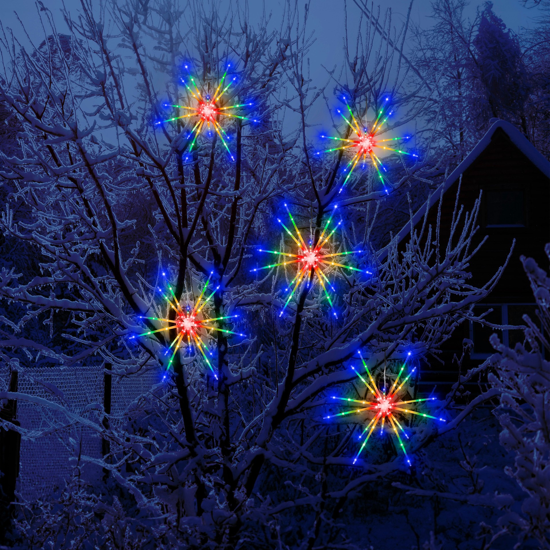 slide 3 of 5, Gemmy Lightshow Multi-function White, Green, Orange, Red Electrical outlet Christmas Outdoor Light Show Projector, 