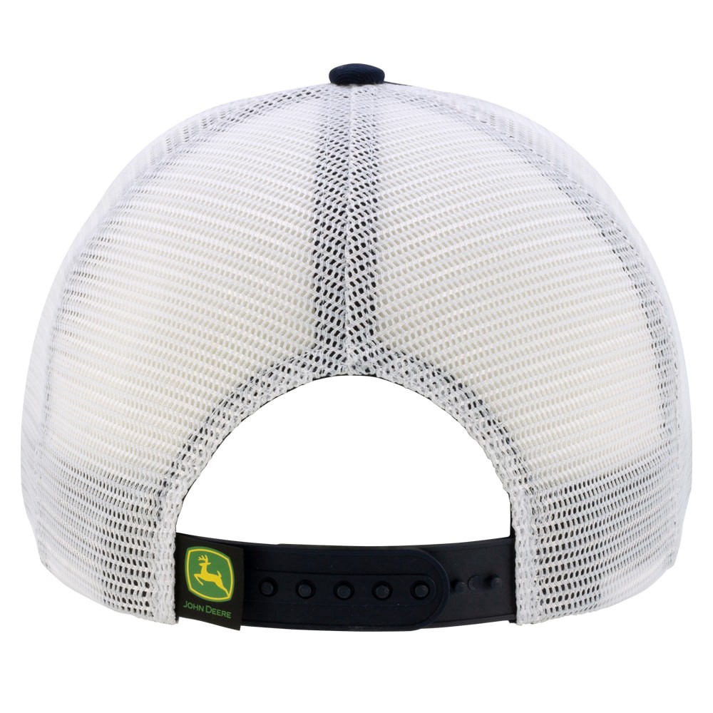 slide 2 of 4, John Deere Men's Navy/White 70/30 cotton/poly Baseball cap, 1 ct