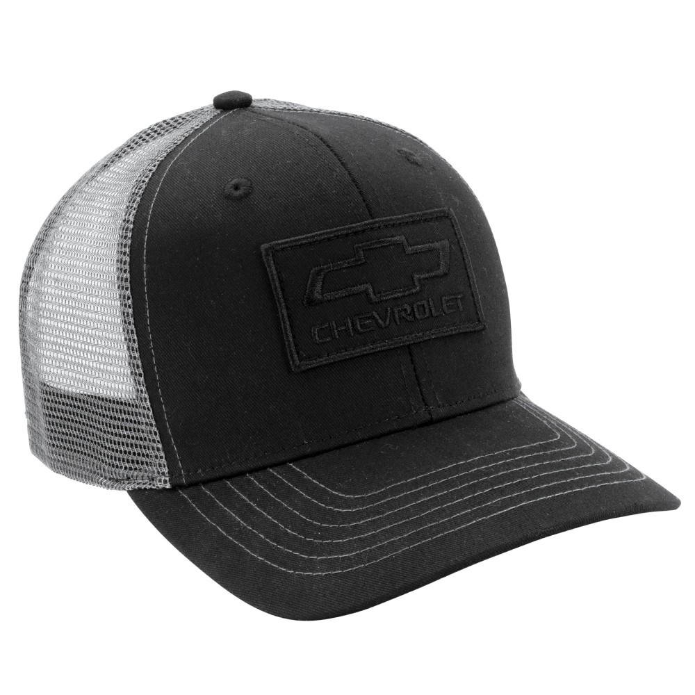 slide 2 of 4, Chevrolet Men's Black/Gray 70/30 cotton/poly Baseball cap, 1 ct