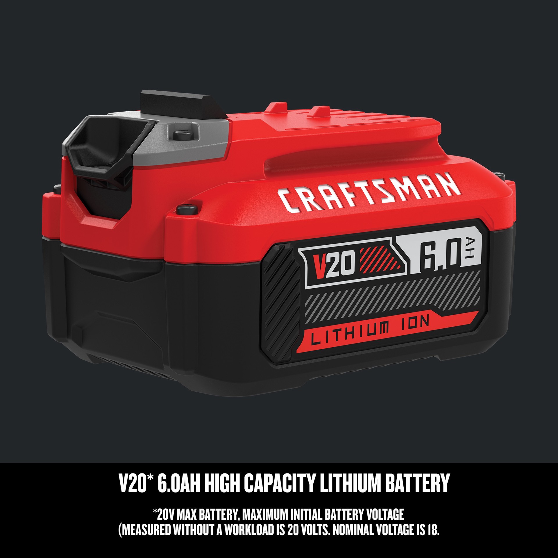 slide 5 of 6, CRAFTSMAN V20 20 -Volt 2 -Pack Lithium-ion ( 4 Ah 6 Ah Battery and Charger ), 1 ct