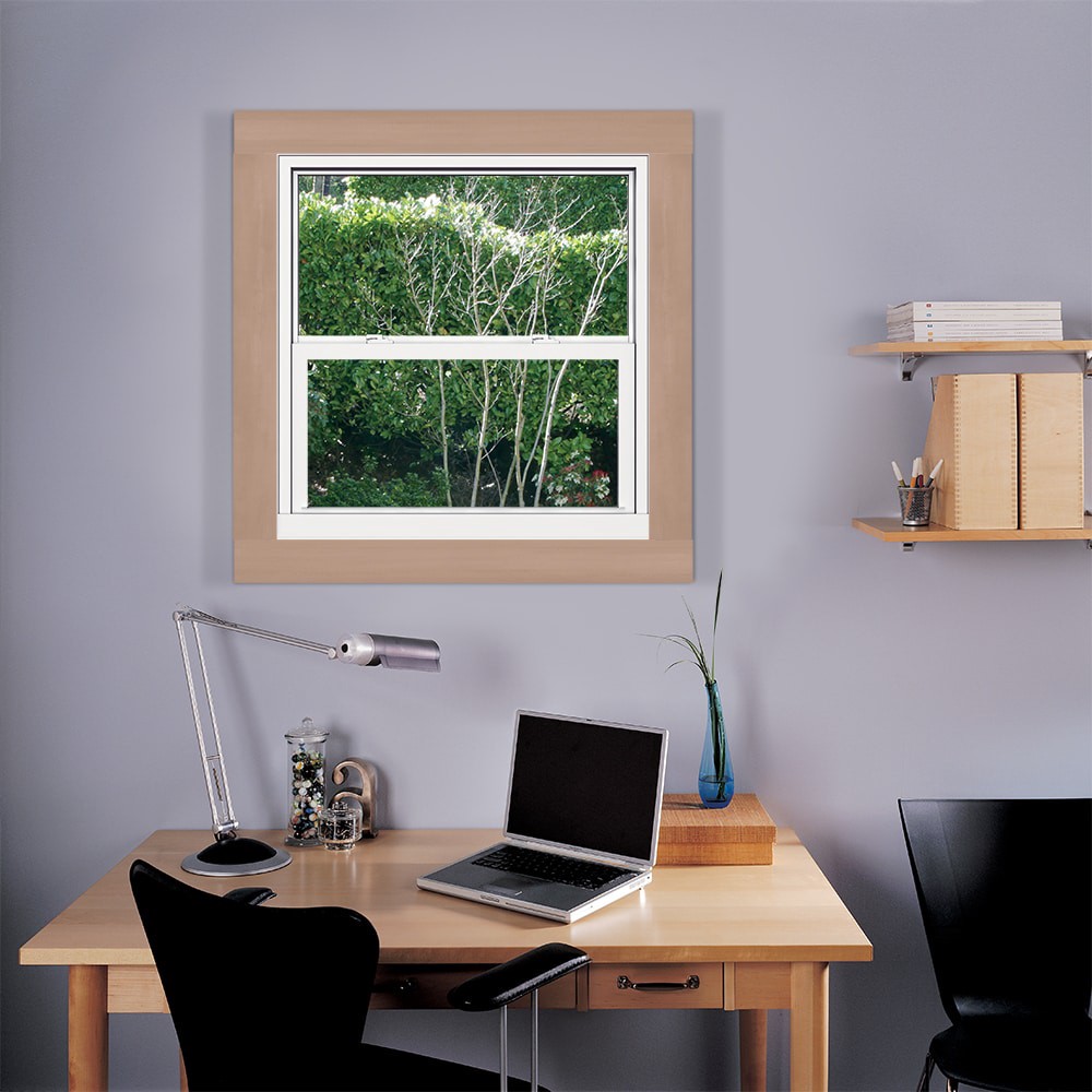 slide 4 of 6, JELD-WEN Premium Atlantic Vinyl 31-1/2-in x 35-1/2-in White Exterior Vinyl New Construction Single Hung Window Impact Resistant Low-E Double Pane Glass (Half Screen Included) Hurricane Approved, 1 ct