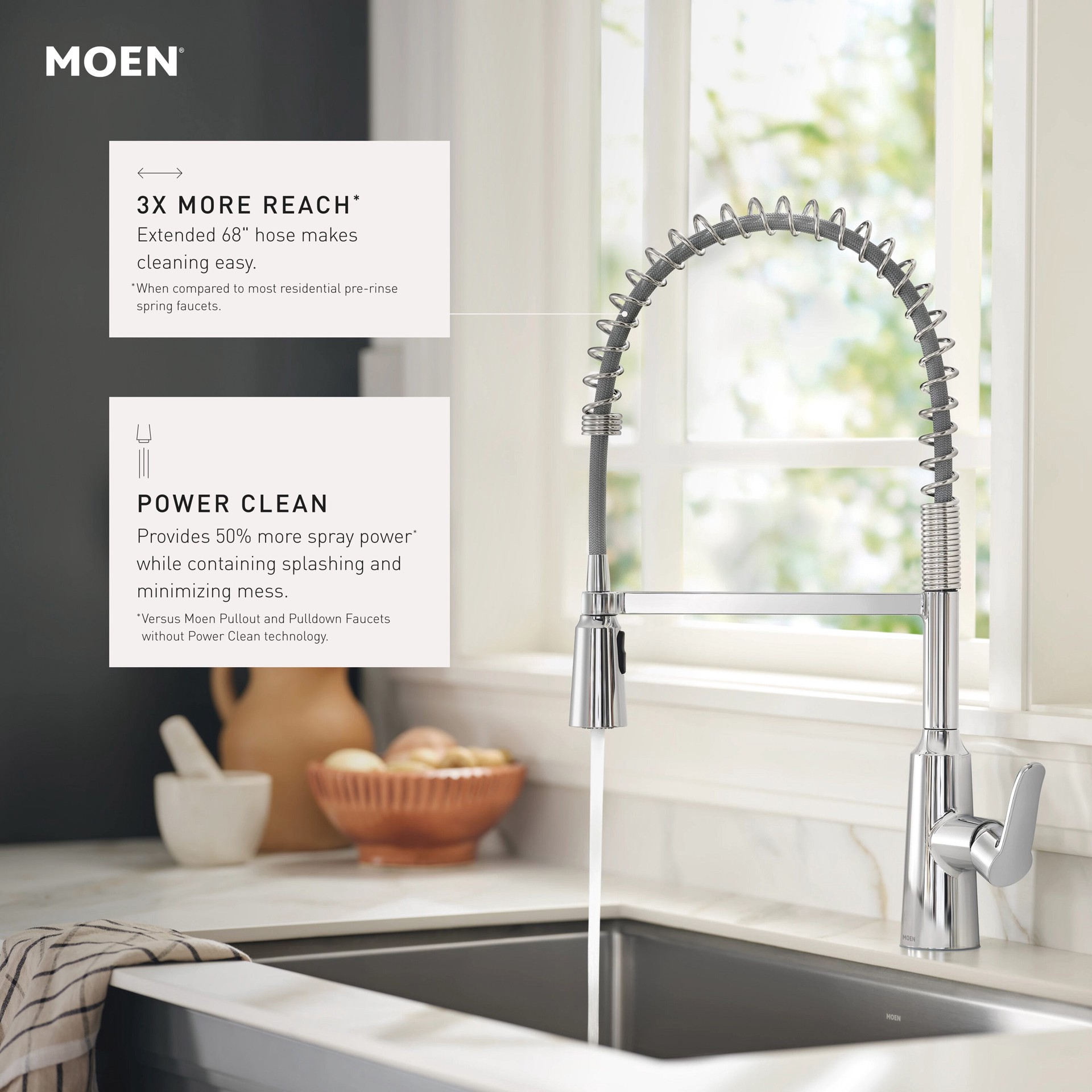 slide 6 of 6, Moen Edwyn Brushed Gold Single Handle Deck-mount Pull-down Kitchen Faucet with Sprayer (Includes Deck Plate) (Includes Soap Dispenser), 1 ct