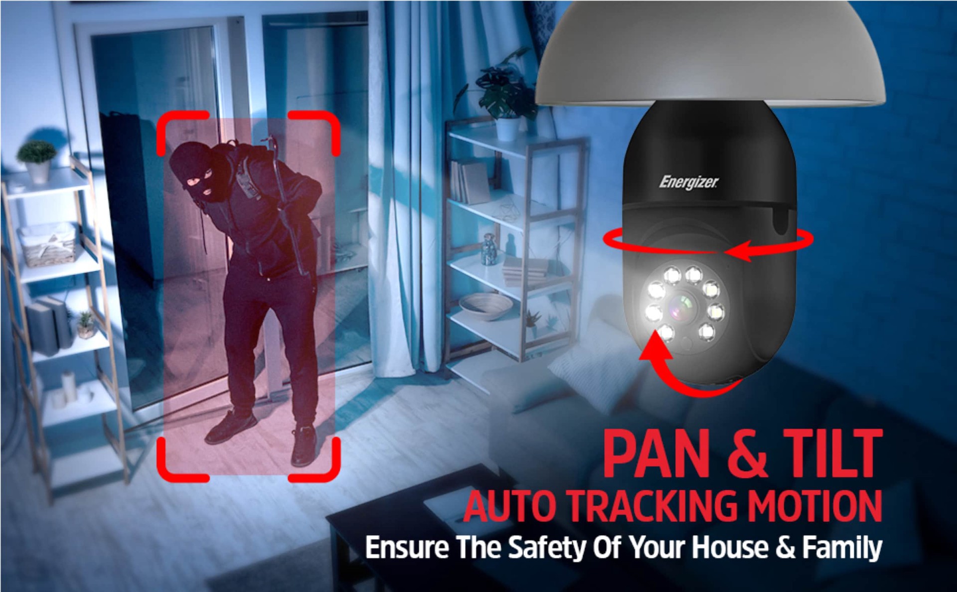 slide 5 of 6, Energizer Smart Wifi Bulb Socket P/T Cam, 1 ct