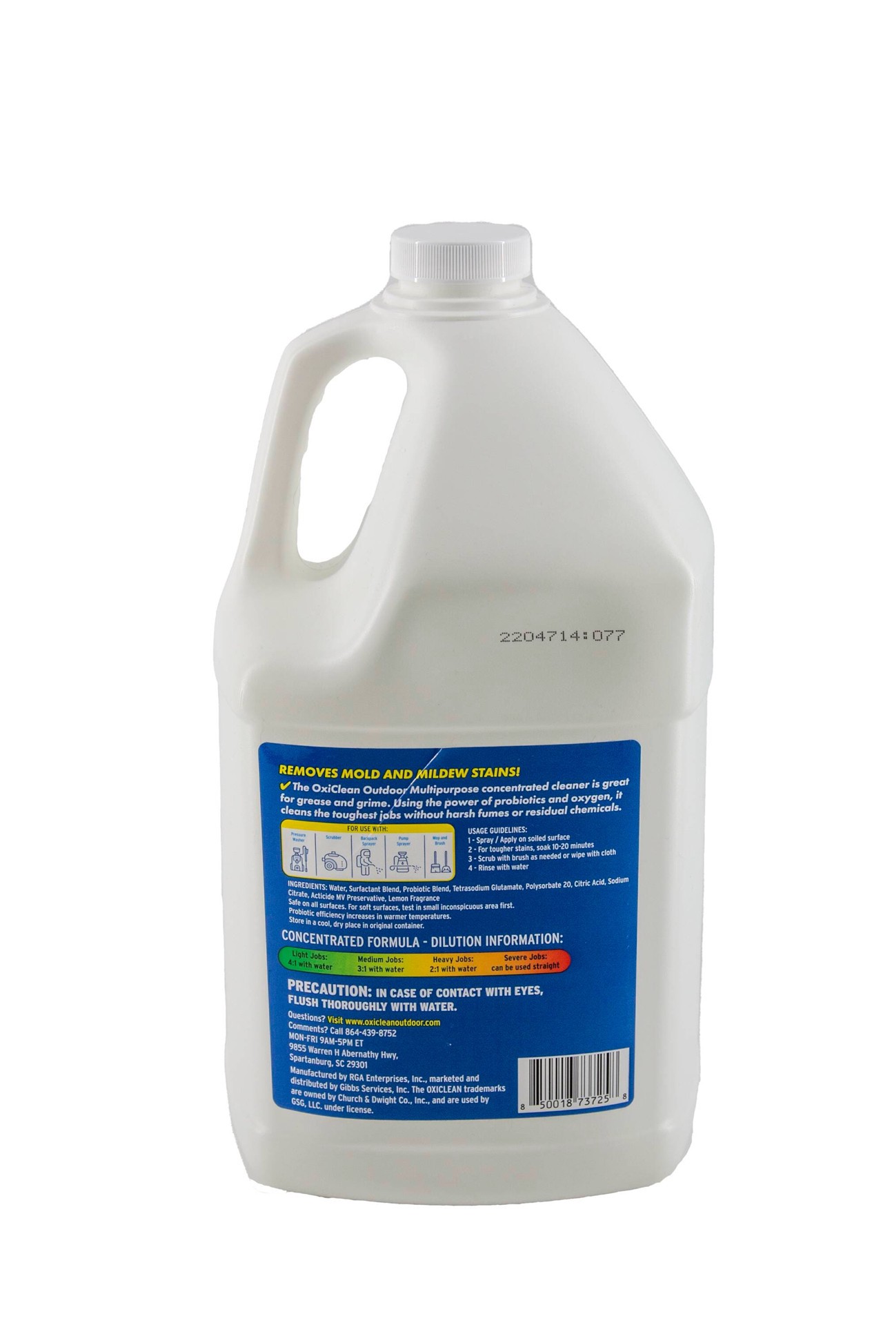 slide 2 of 4, OxiClean 1-gallon Multi-surface Concentrated Outdoor Cleaner, 1 ct