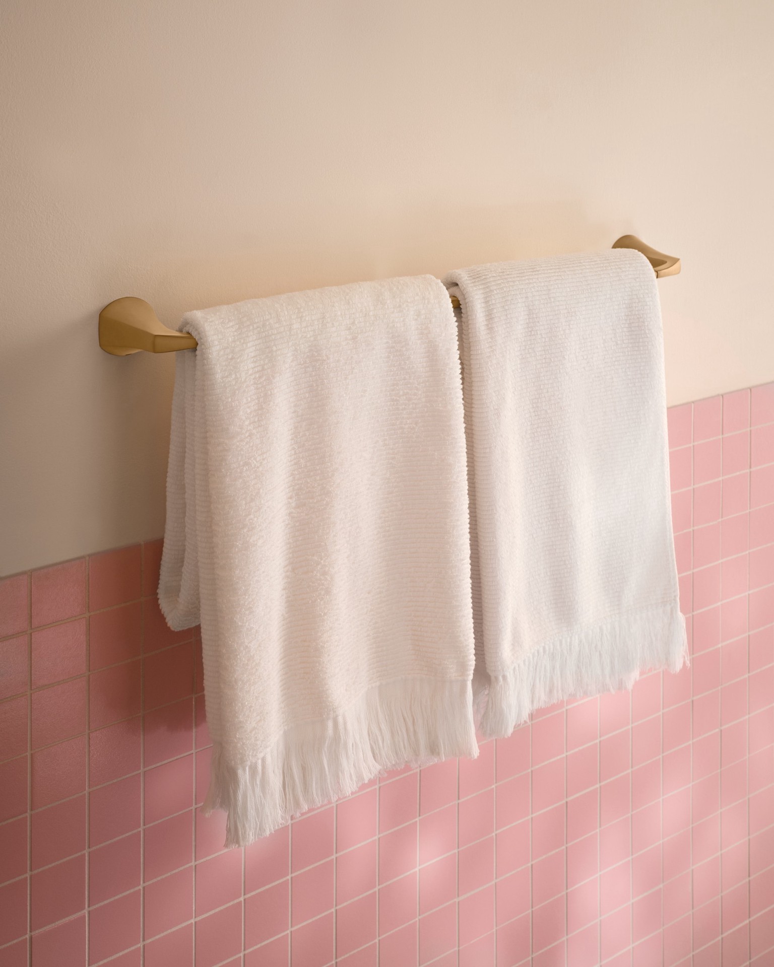 slide 5 of 6, Moen Lindor 24-in Brushed Gold Wall mount Single Towel Bar, 1 ct