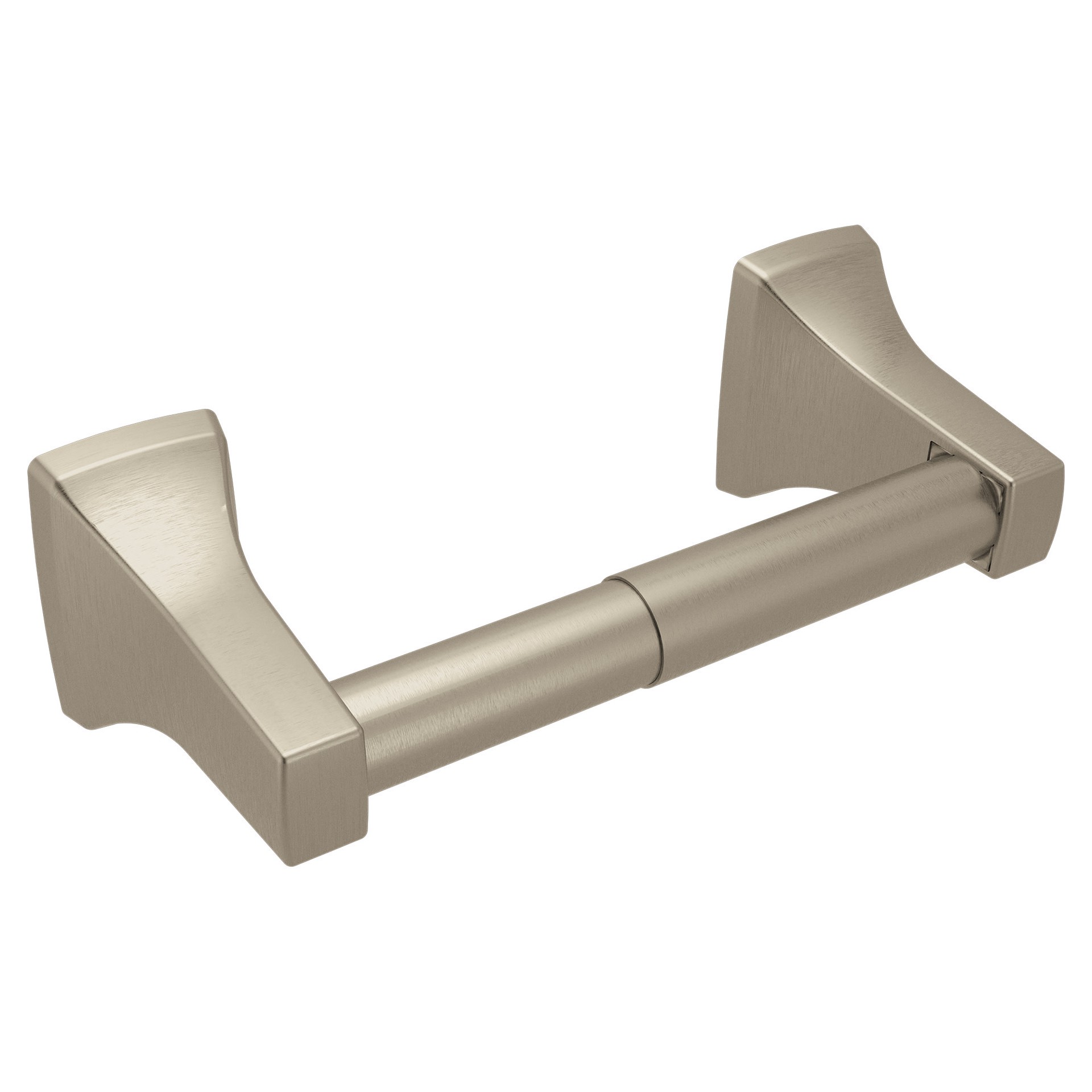 slide 1 of 6, Moen Adler Brushed Nickel Wall mount Spring-loaded Toilet Paper Holder 1 -Rolls, 1 ct