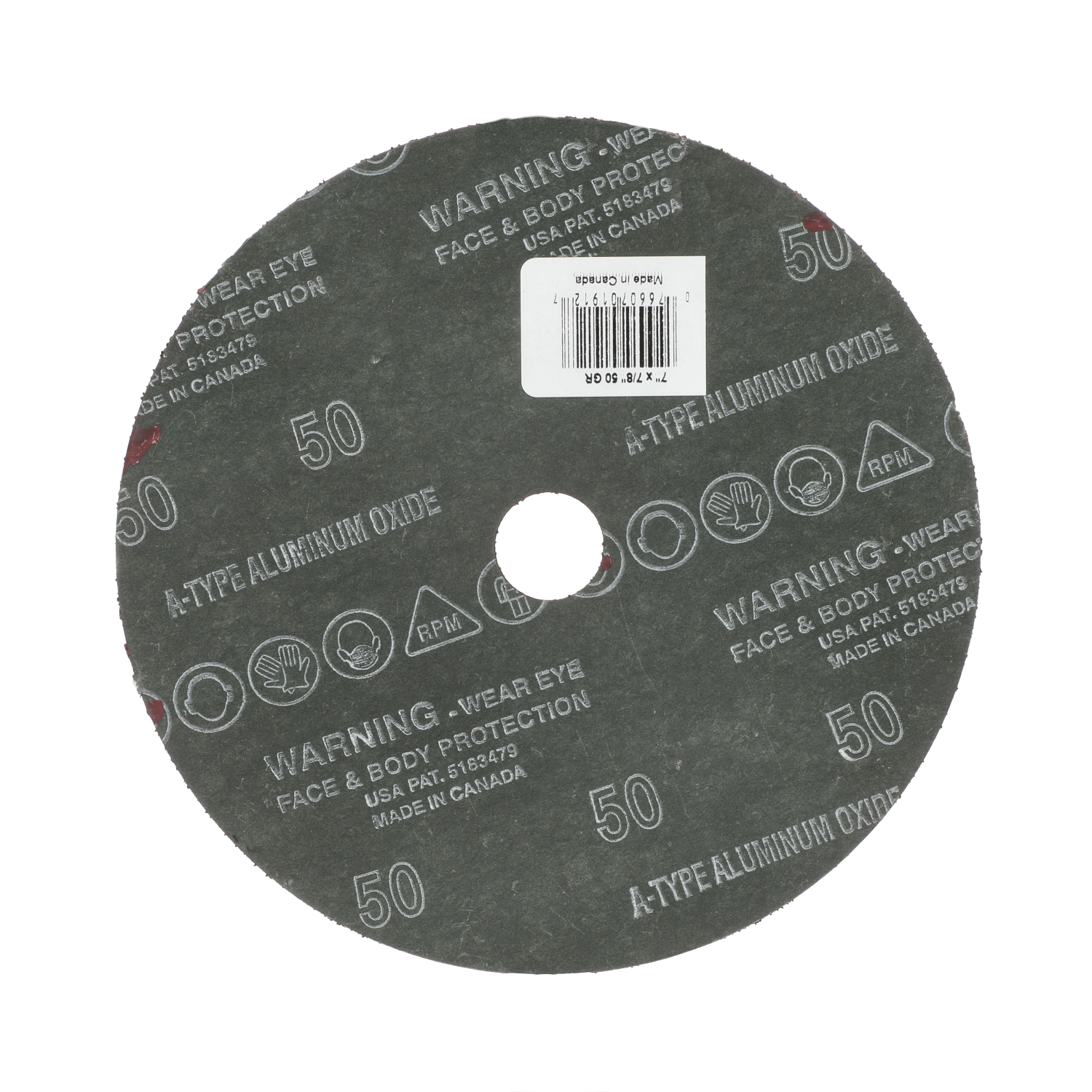 slide 2 of 4, Norton Abrasives Norton Coarse 50 -Grit Disc Sandpaper 7-in W x 7 L, 1 ct