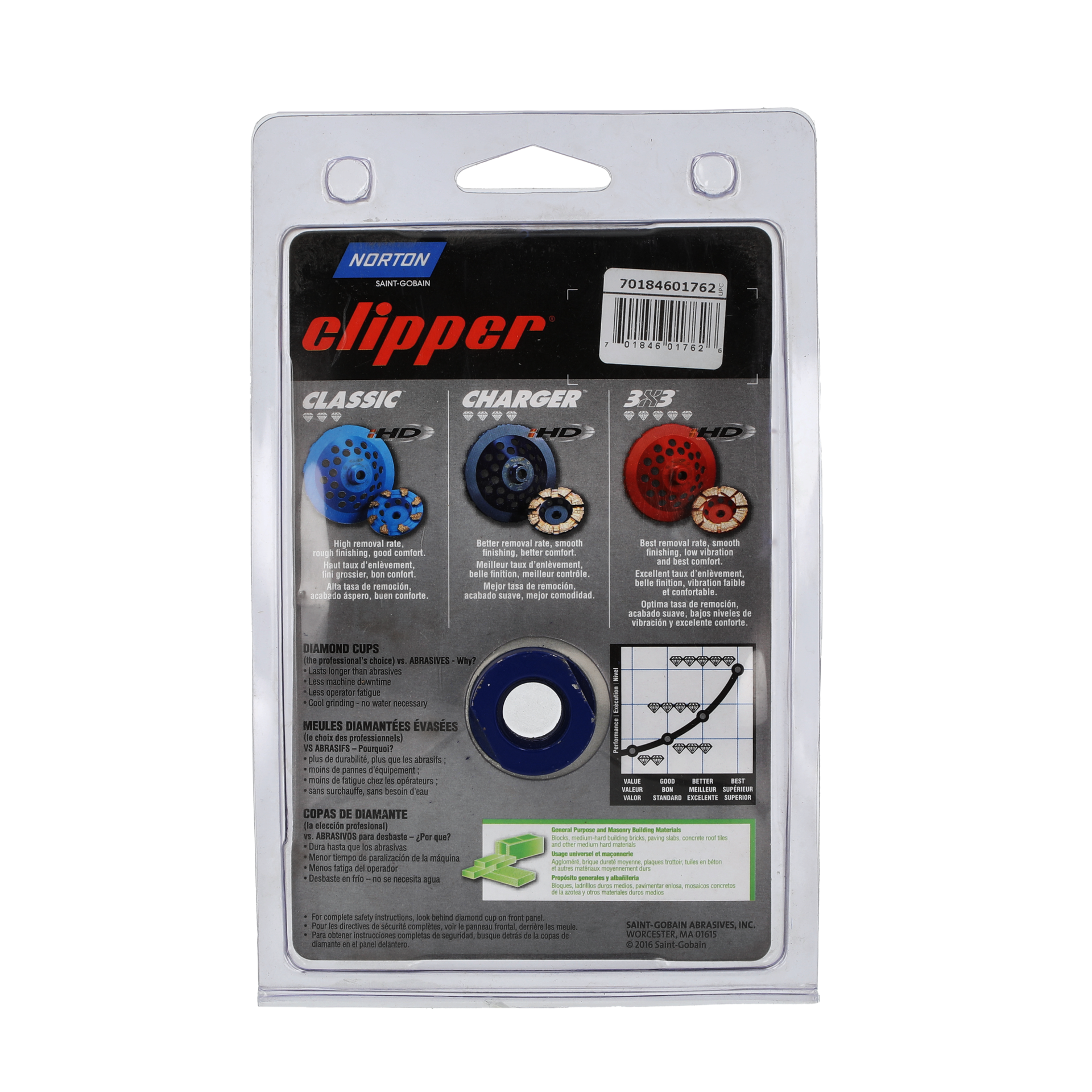 slide 2 of 2, Norton Abrasives Norton Clipper 4-in Dry Segmented Rim Diamond Saw Blade, 1 ct