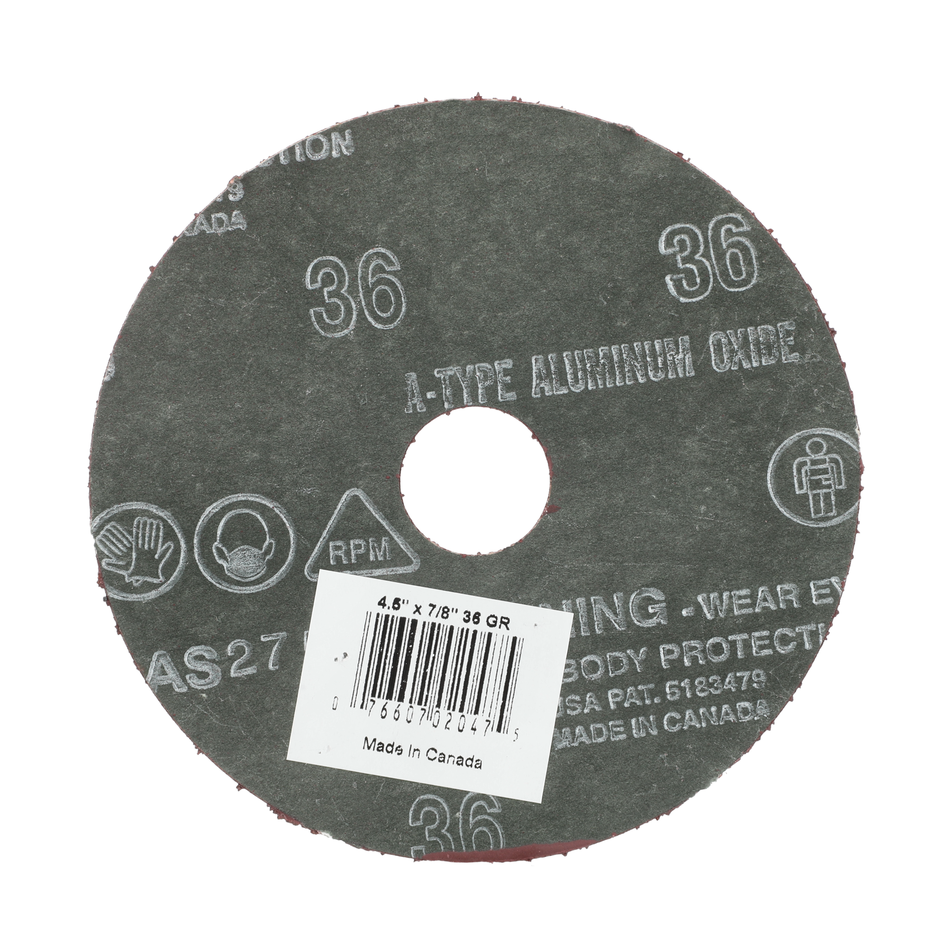 slide 2 of 3, Norton Abrasives Norton Extra coarse 36 -Grit Disc Sandpaper 4.5-in W x 4.5-in L, 1 ct