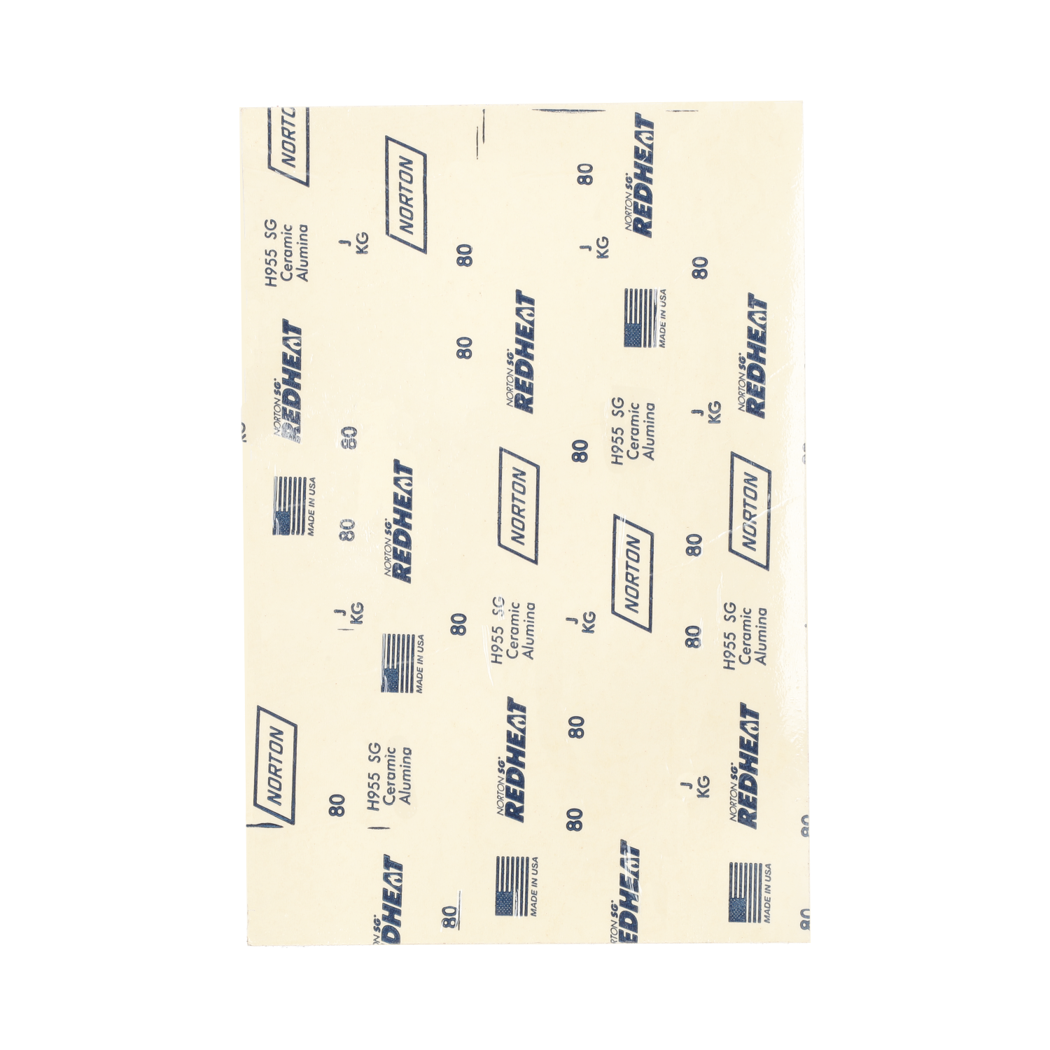 slide 6 of 6, Norton Abrasives Red Heat Coarse 80 -Grit Sheet Sandpaper 12-in W x 18-in L, 1 ct