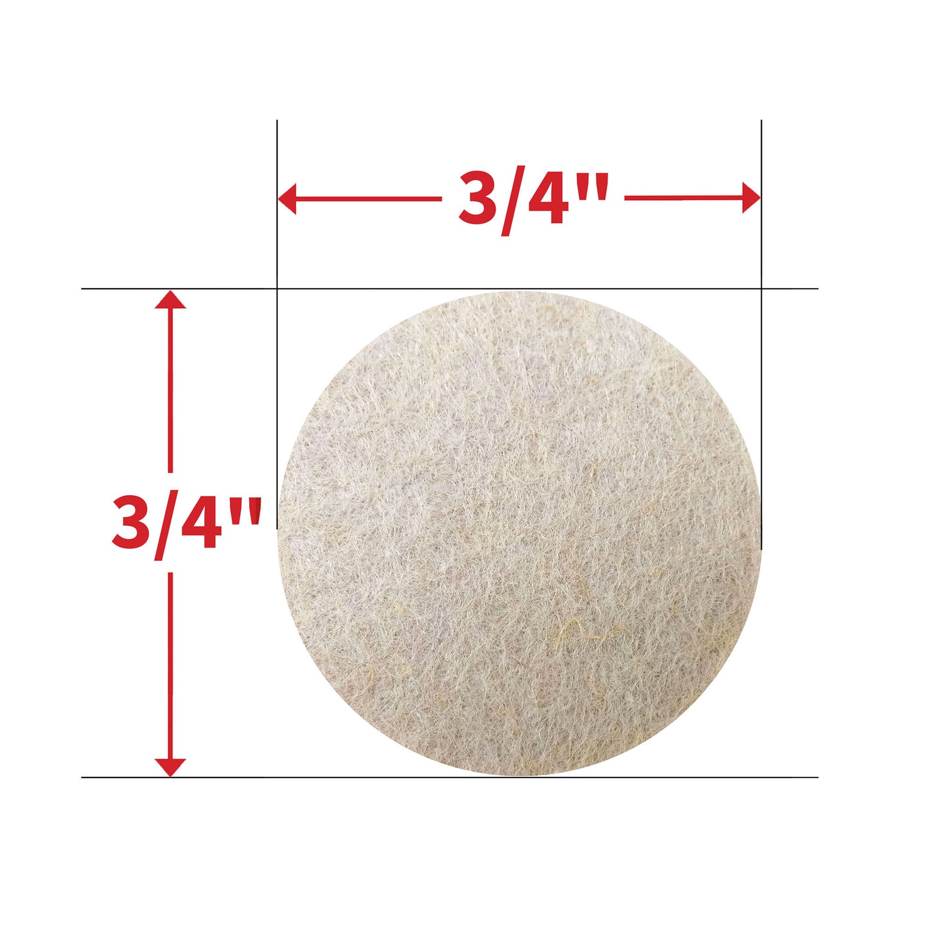 slide 3 of 6, Super Sliders 16 -Pack 3/4-in Beige Round Felt furniture pads, 1 ct