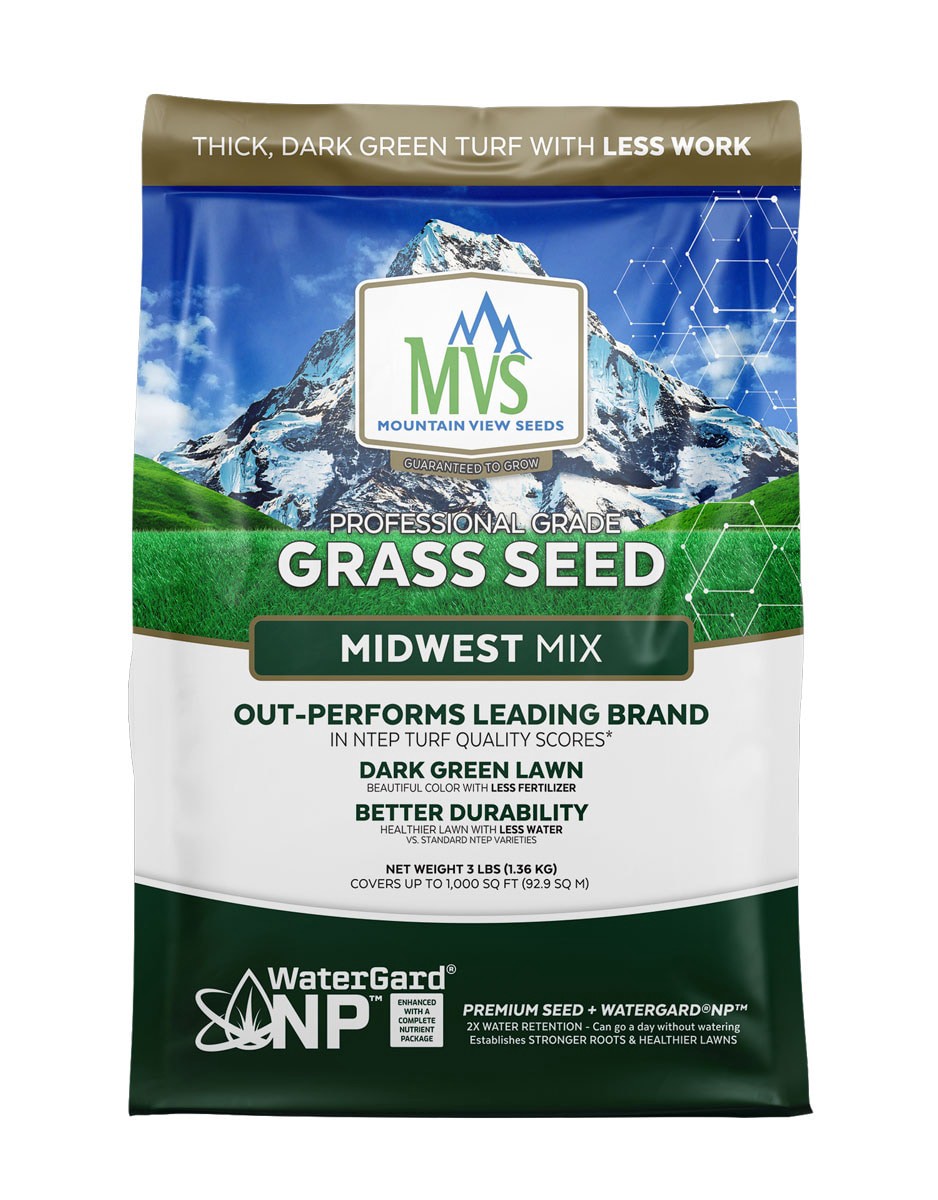 slide 1 of 5, Mountain View Seeds Midwest 3-lb Natural Kentucky Bluegrass Grass Seed, 1 ct