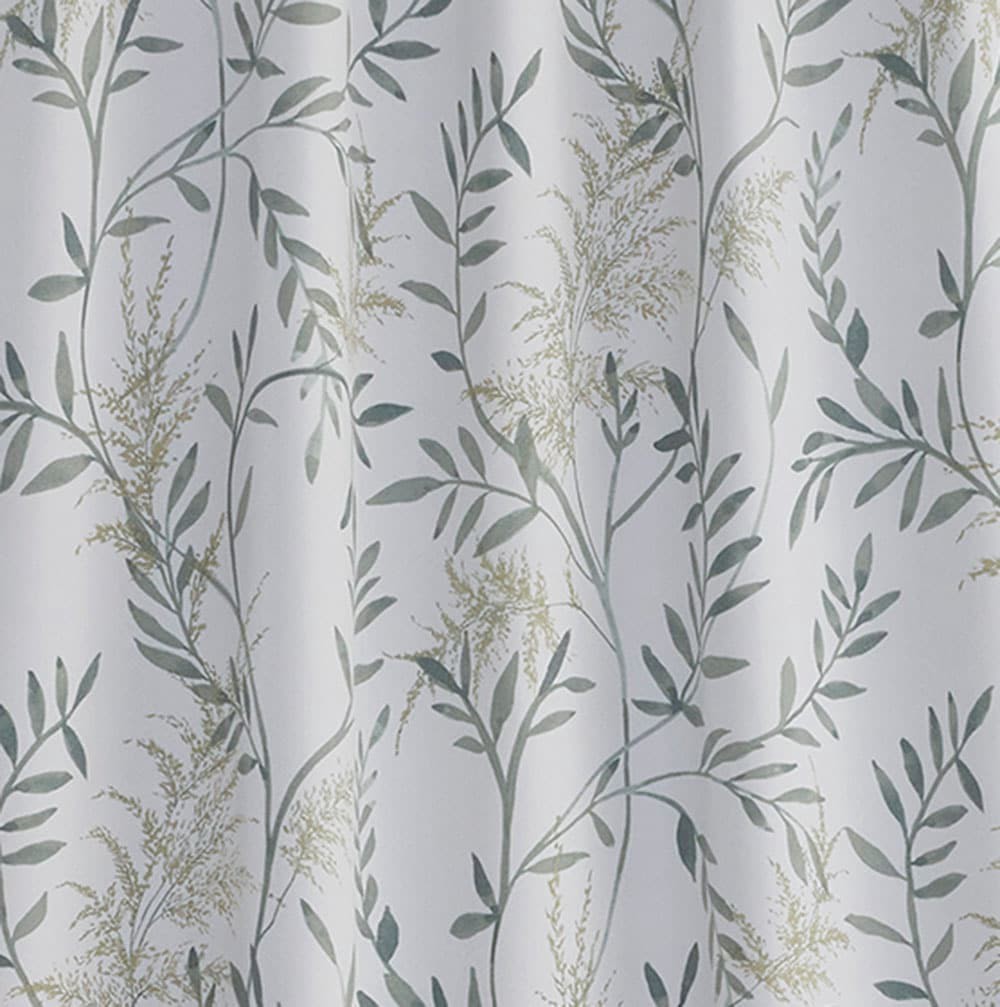 slide 5 of 5, Style Selections 84-in Green Floral Blackout Thermal lined Back tab/Pinch pleat/Rod pocket Curtain panel pair, 1 ct