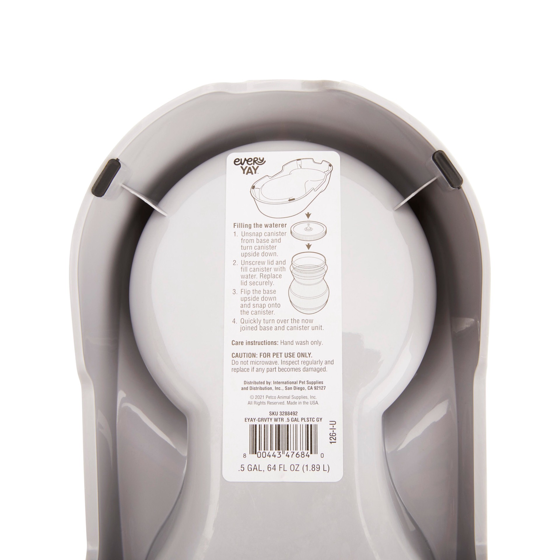 slide 5 of 5, EveryYay 64-oz Dog/Cat Water bowl 1 Bowls, 1 ct