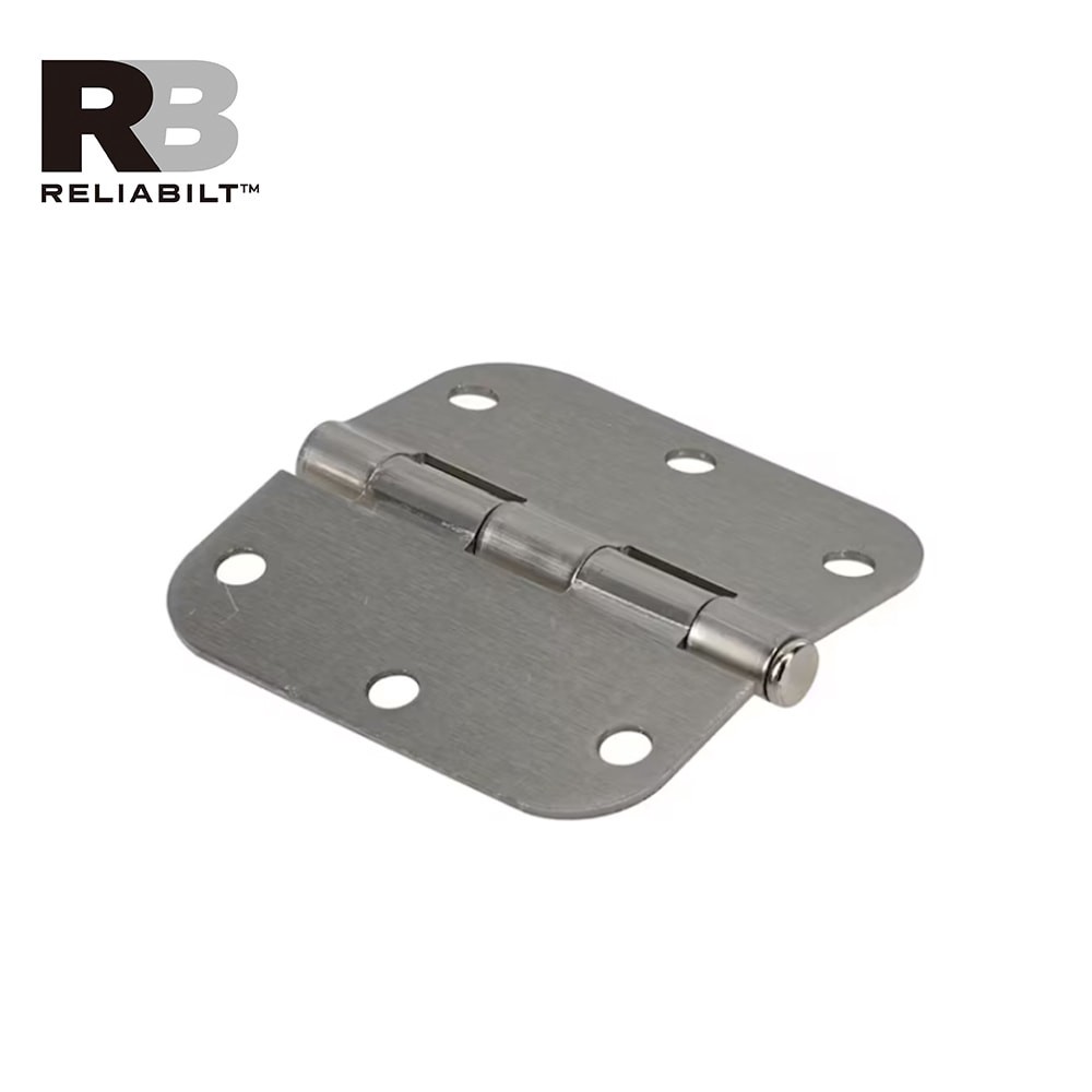 slide 4 of 6, RELIABILT 3-1/2-in H x 5/8-in Radius Satin Nickel Mortise Interior Door Hinge 30 -Pack, 1 ct
