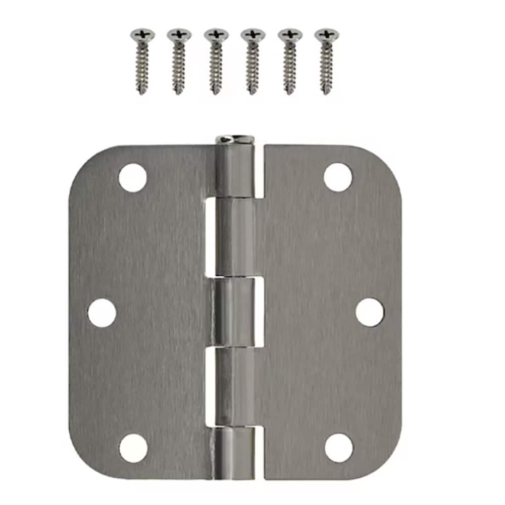 slide 6 of 6, RELIABILT 3-1/2-in H x 5/8-in Radius Satin Nickel Mortise Interior Door Hinge 30 -Pack, 1 ct