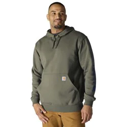 Carhartt K288 Men's Green Mediumweight Fleece Long sleeve Graphic Sweatshirt ( L )
