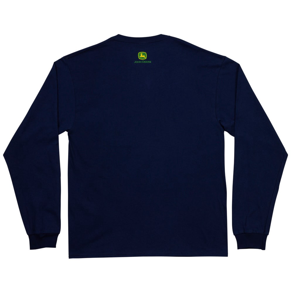 slide 3 of 4, John Deere Men's Blue Medium weight Jersey Long sleeve T-shirt ( XL ), 1 ct