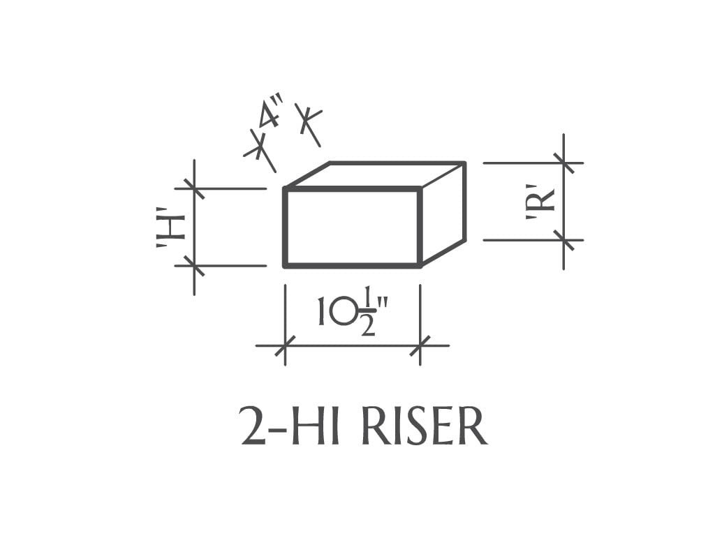 slide 3 of 4, NUCAST NuCast Step Risers 7-in x 4-in x 10.5-in Concrete Stair Riser, 1 ct
