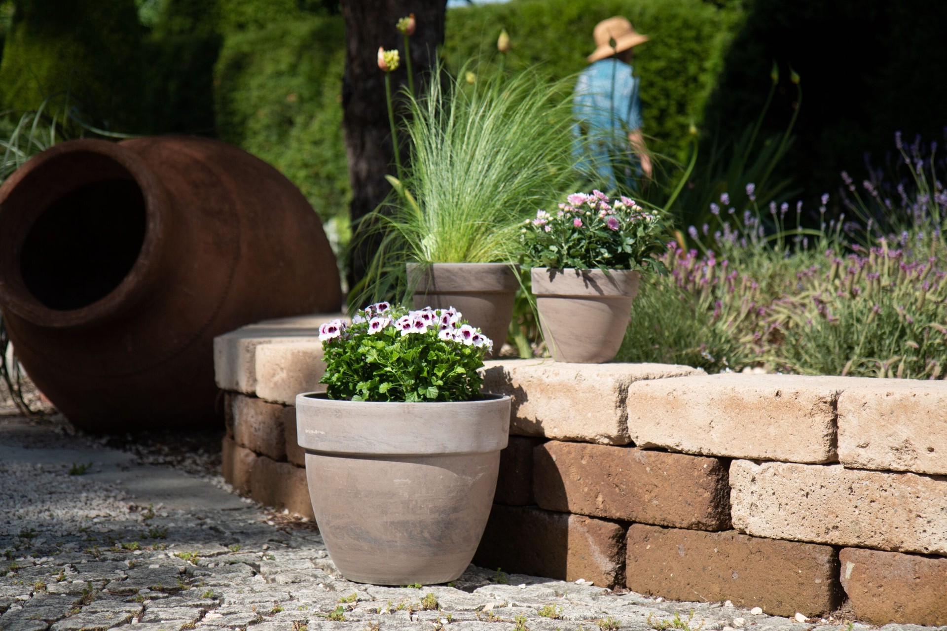 slide 2 of 6, Round 11.5-in W x 13.75-in L Brown Terracotta Indoor/Outdoor Planter, 1 ct