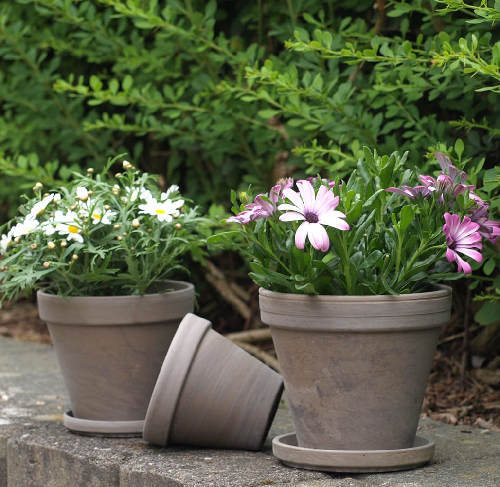 slide 4 of 6, Round 3.83-in W x 3.83 L Brown Terracotta Indoor/Outdoor Planter, 1 ct