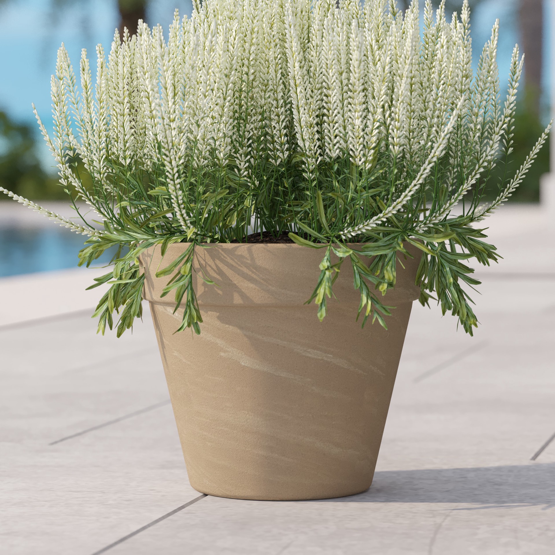 slide 2 of 6, 7.05-in W x 7.05 L White Terracotta Indoor/Outdoor Planter, 1 ct