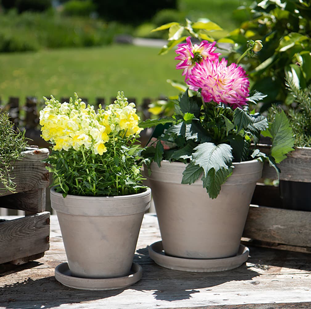 slide 2 of 6, Round 5.3-in W x 5.3 L Brown Terracotta Indoor/Outdoor Planter, 1 ct