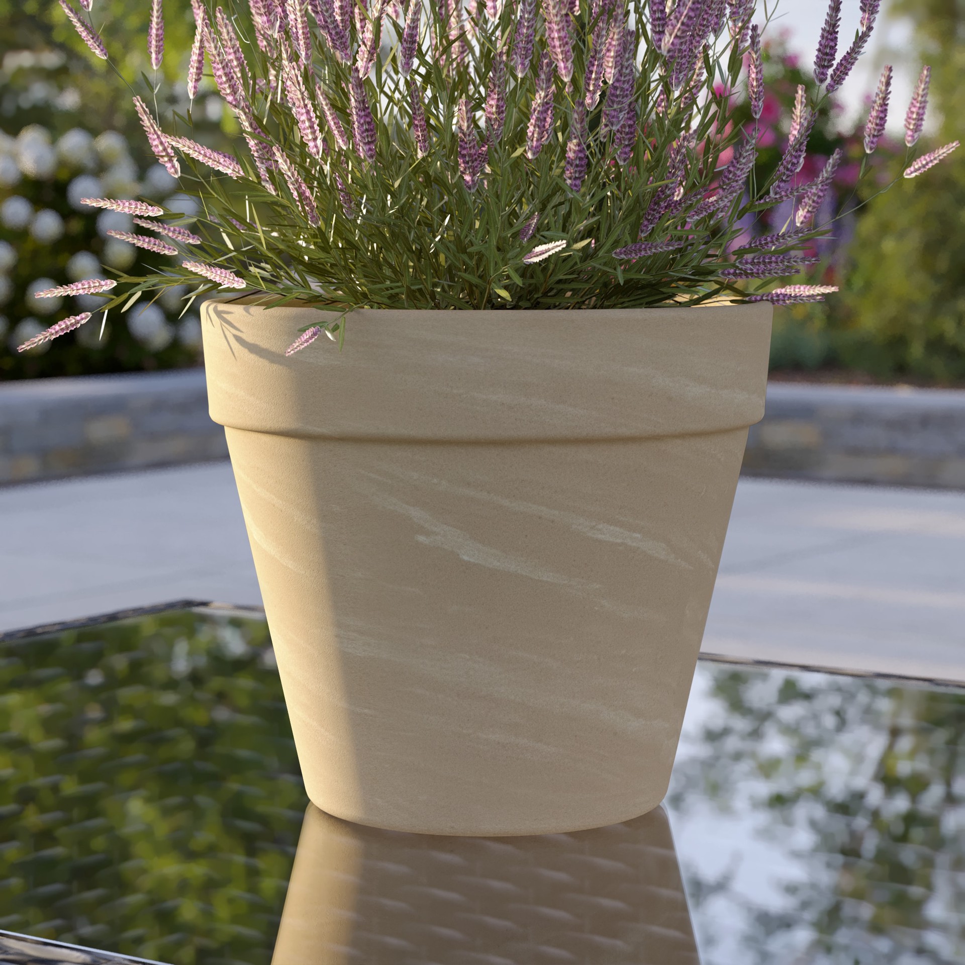 slide 2 of 6, 5.5-in W x 5.5 L White Terracotta Indoor/Outdoor Planter, 1 ct