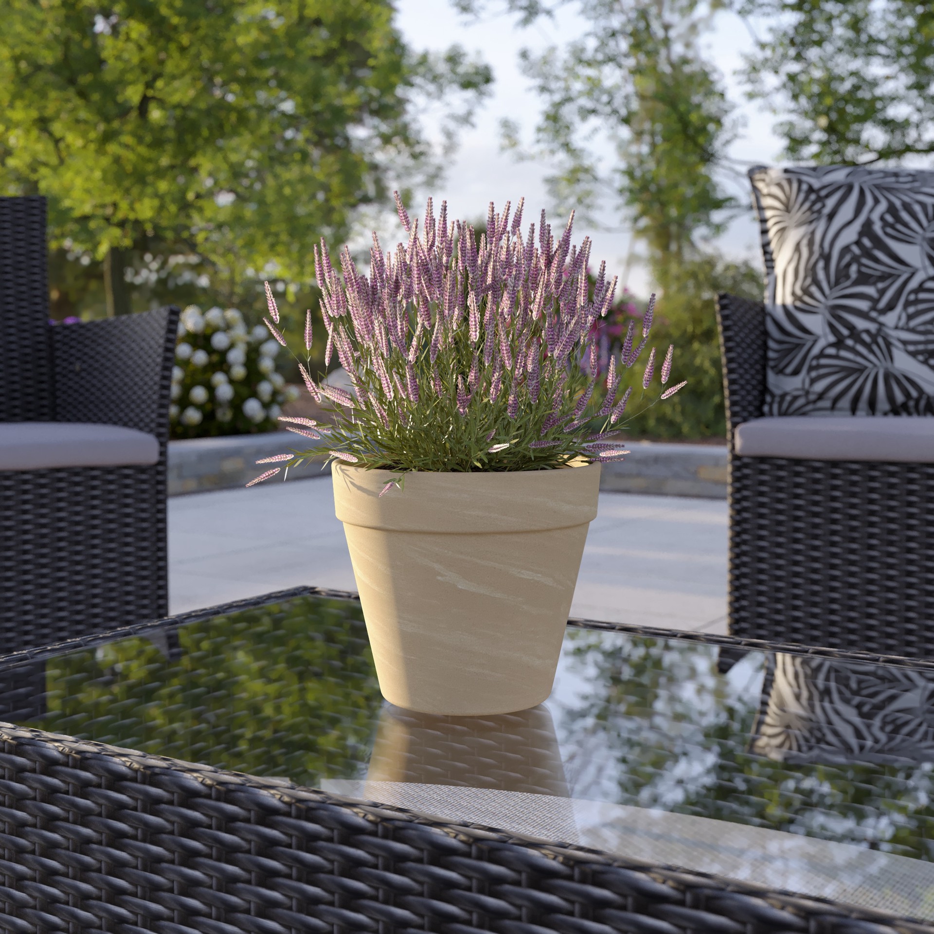 slide 2 of 6, 5.5-in W x 5.5 L White Terracotta Indoor/Outdoor Planter, 1 ct