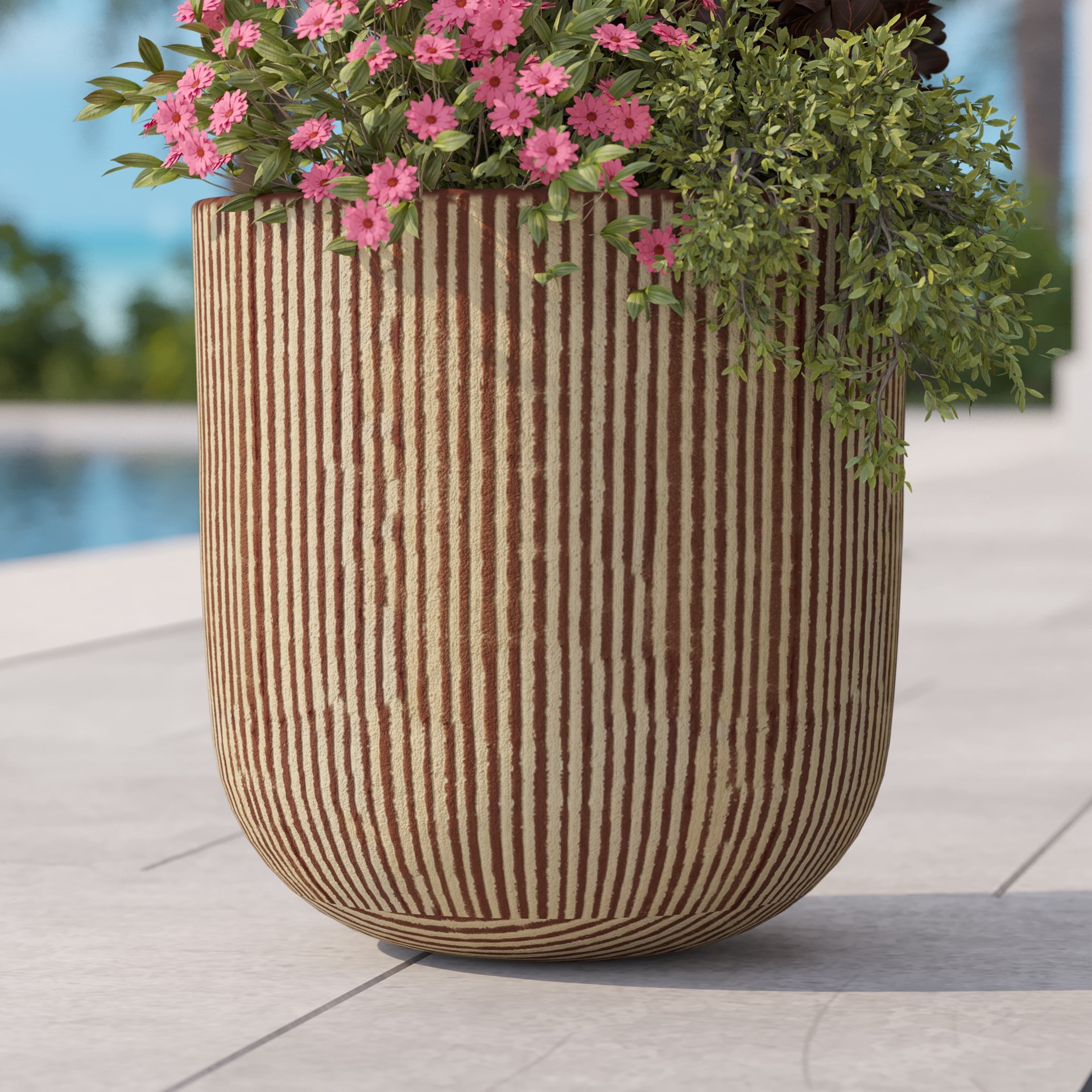 slide 2 of 6, allen + roth Round 11.81-in W x 12.0-in L Multiple colors/finishes Terracotta Indoor/Outdoor Planter, 1 ct