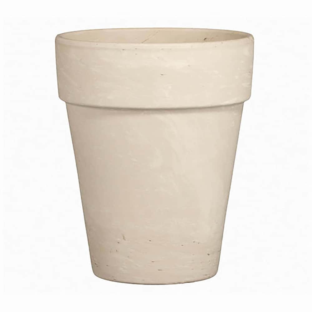 slide 1 of 6, 12.6-in W x 15.0433-in H x 12.5472-in D White Terracotta Indoor/Outdoor Planter, 1 ct
