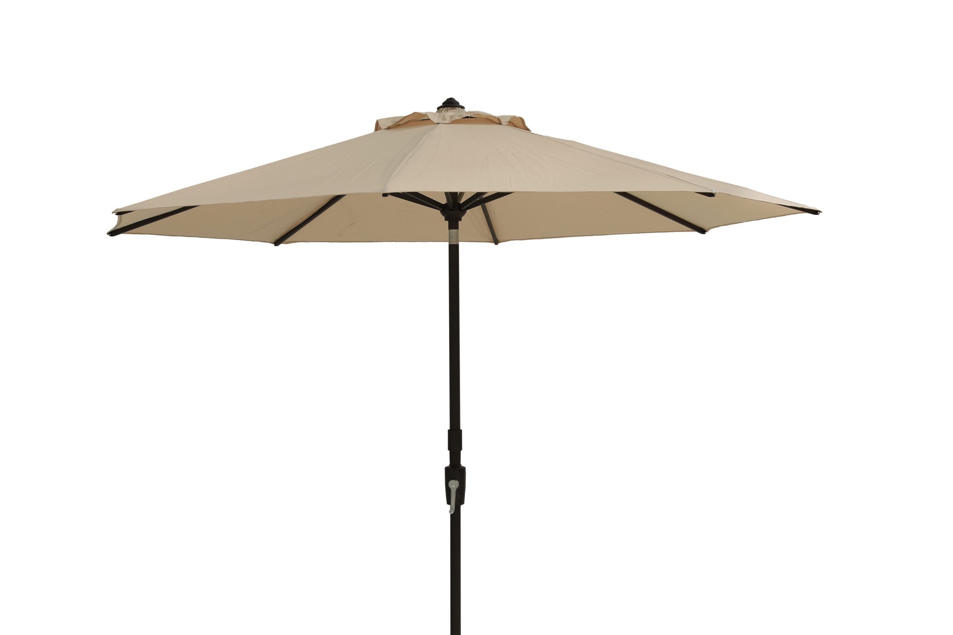 slide 3 of 5, allen + roth 9-ft Aluminum Tan Slide-tilt Market Patio Umbrella, 1 ct