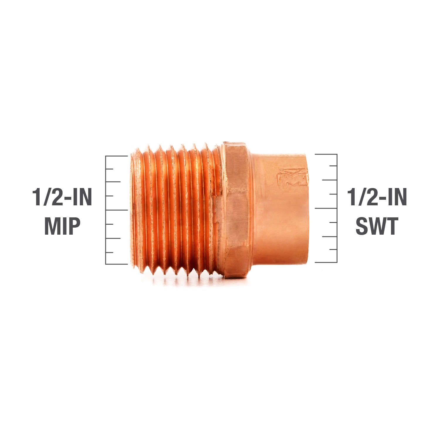 slide 3 of 6, Streamline 1/2-in 25-pack Male Adapter, 1 ct