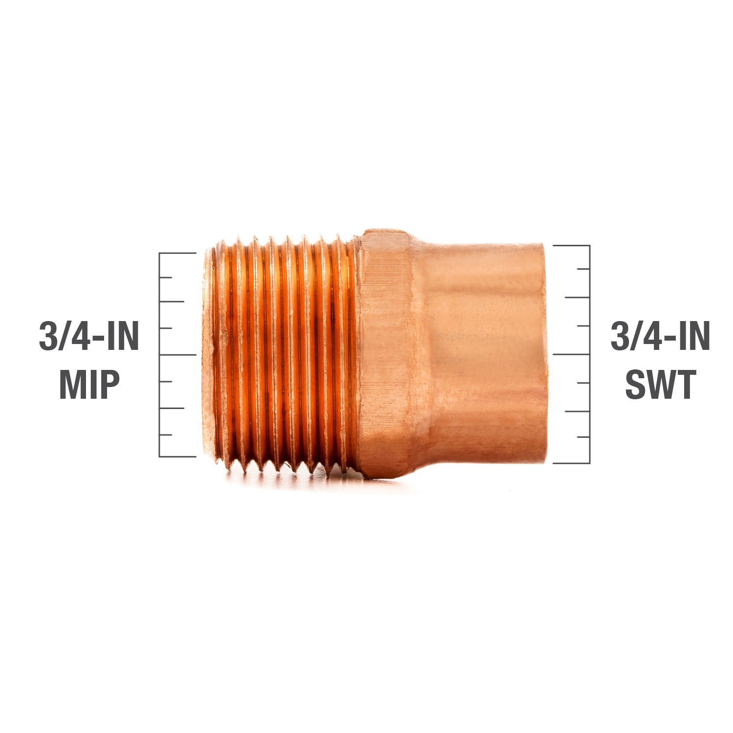 slide 3 of 6, Streamline 3/4-in 10-pack Male Adapter, 1 ct