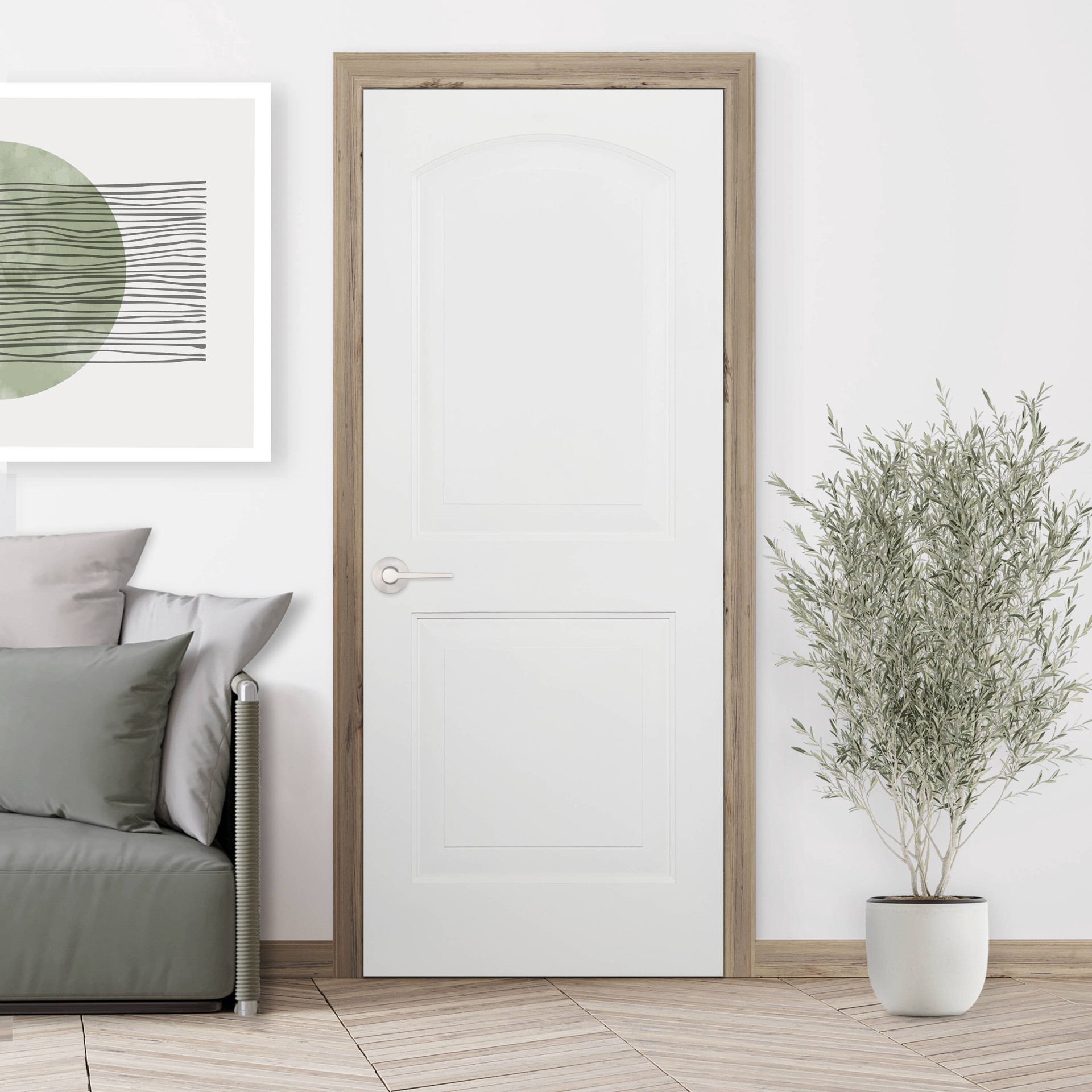 slide 6 of 6, RELIABILT Dallas Satin Nickel Interior or Hall/Closet Dummy Door Handle, 1 ct