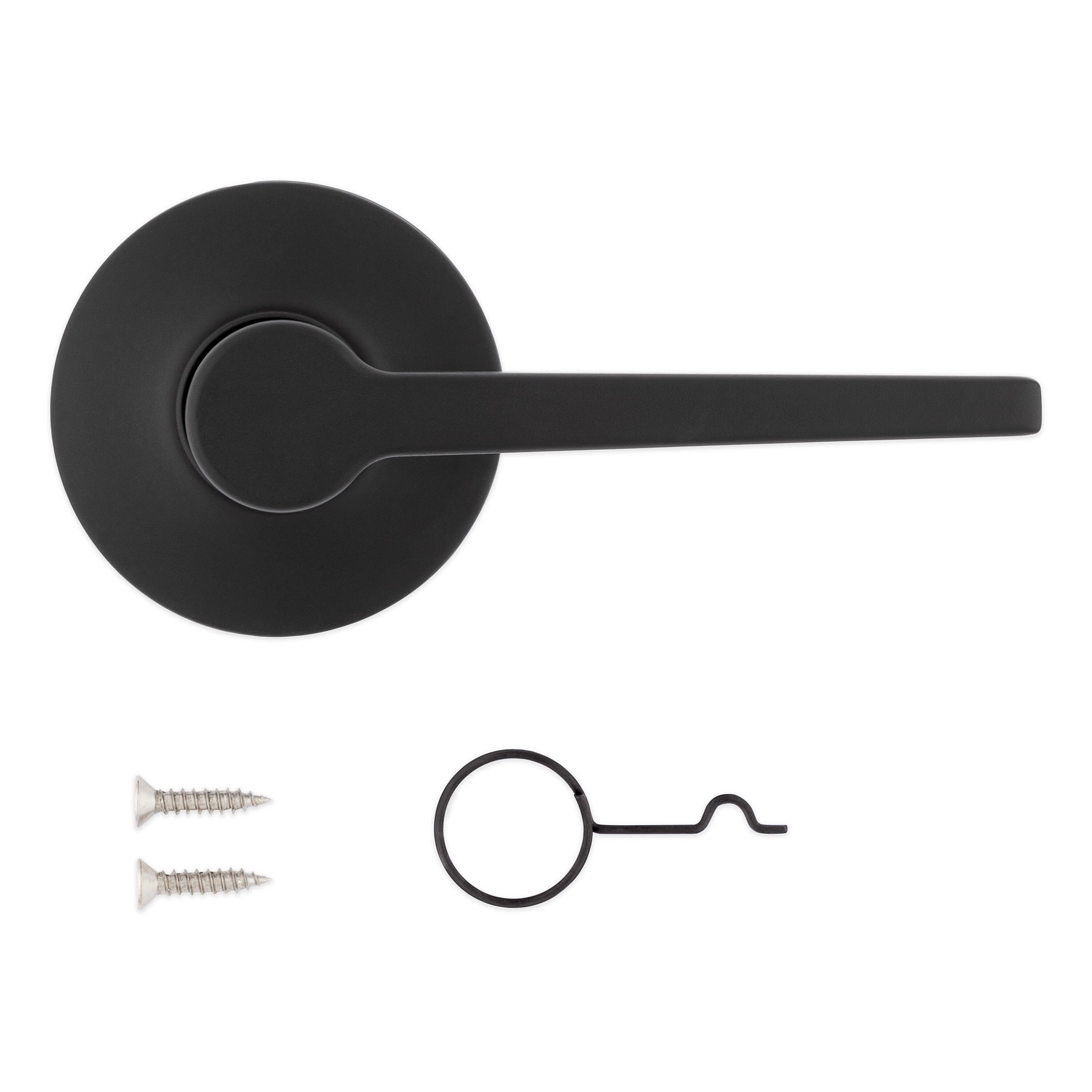 slide 4 of 6, RELIABILT Dallas Matte Black Interior or Hall/Closet Dummy Door Handle, 1 ct