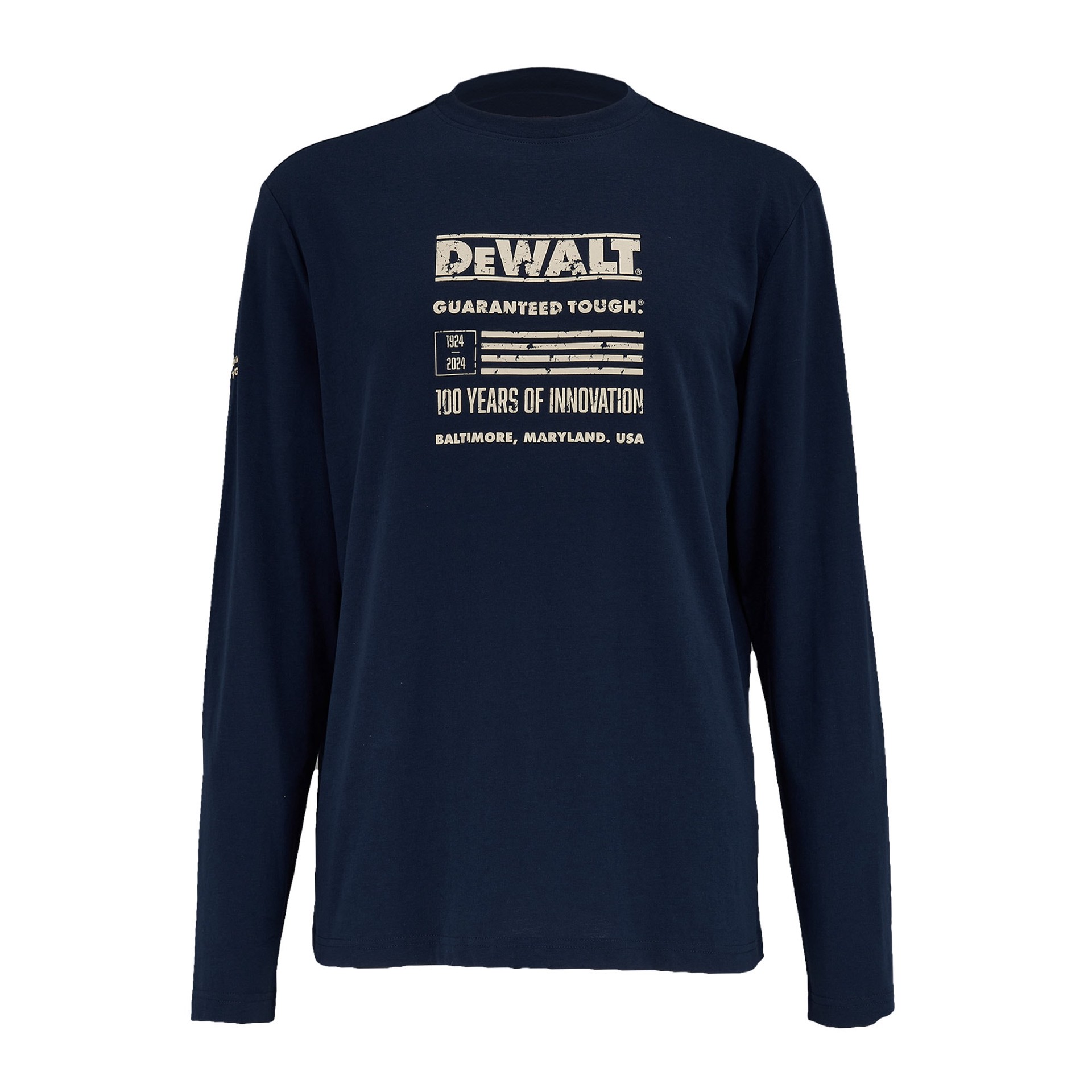 slide 1 of 4, DEWALT Men's Blue Long sleeve T-shirt ( Large ), 1 ct