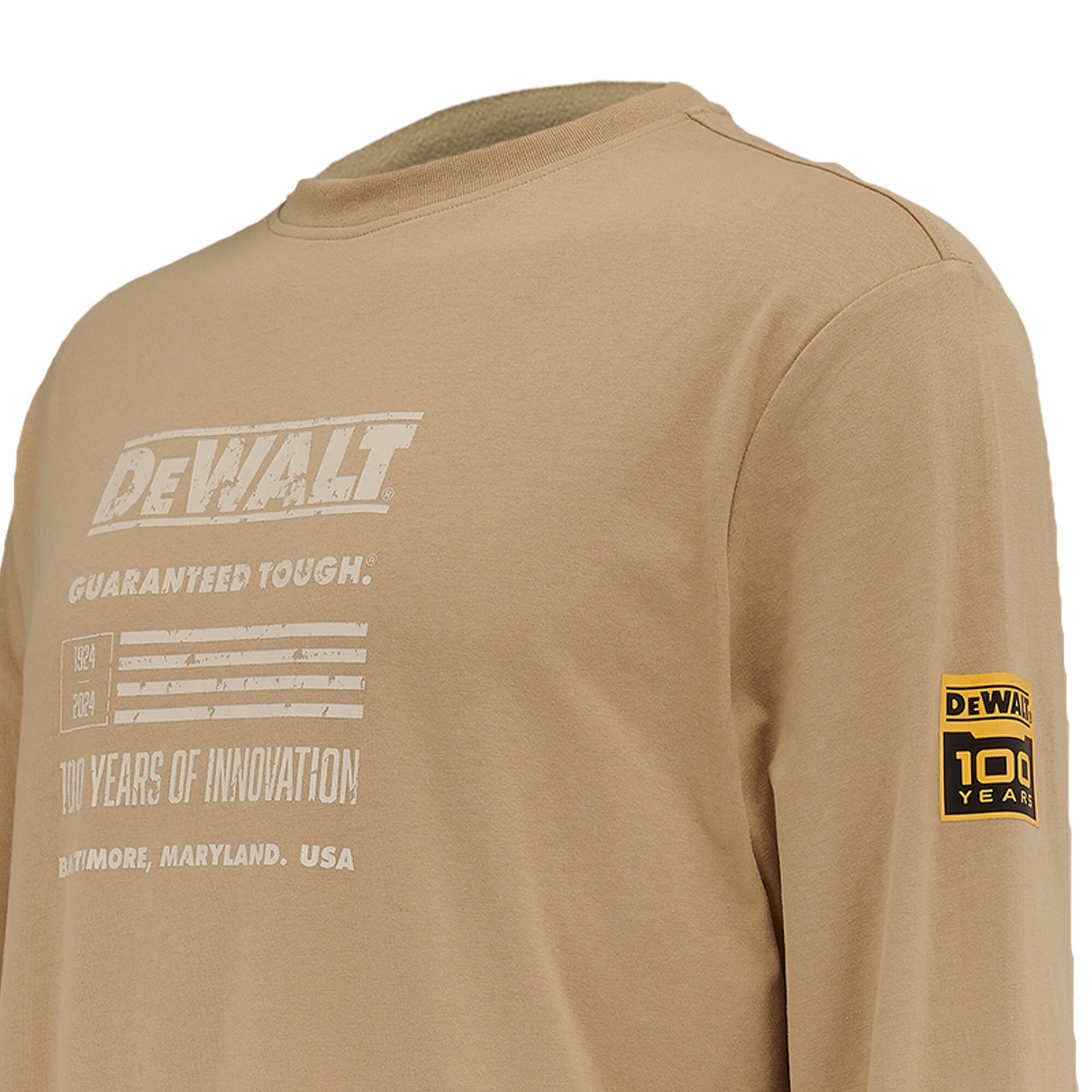slide 4 of 4, DEWALT Men's Brown Long sleeve Graphic T-shirt ( 2XL ), 1 ct