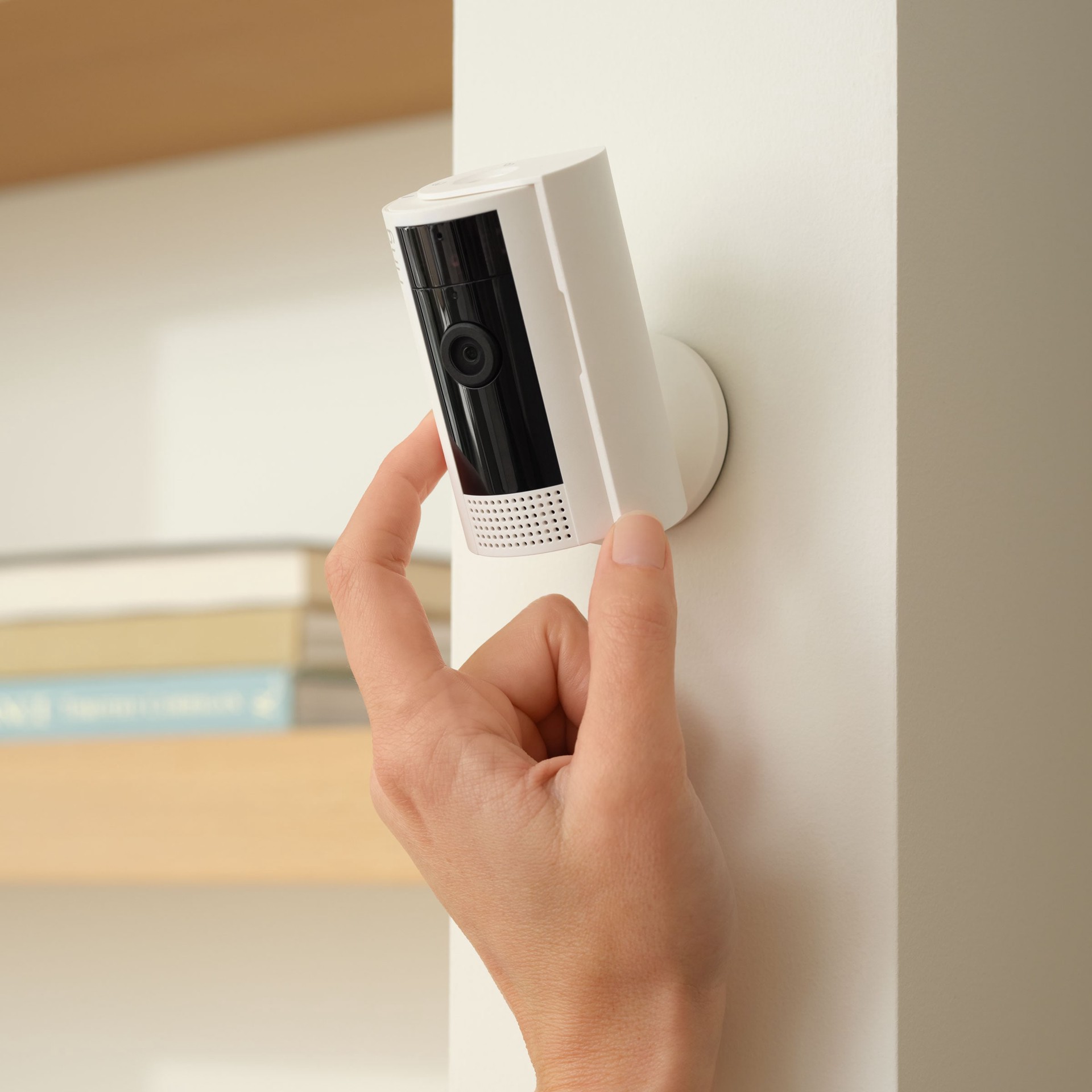 slide 5 of 6, Ring Indoor Cam (2nd Gen) - Plug-In Smart Security Wifi Video Camera, with Included Privacy Cover, Night Vision, White, 2-Pack, 1 ct