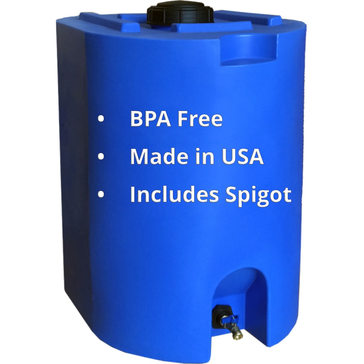 slide 6 of 6, WaterPrepared 55-Gallon Plastic Blue Water Storage Tank, 1 ct