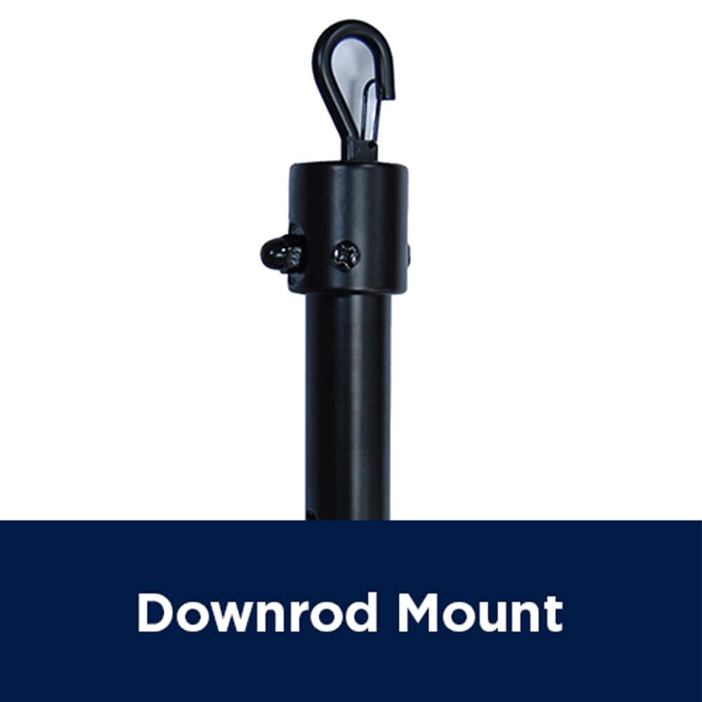 slide 4 of 6, Harbor Breeze Valdosta 20-in Black with Black Blades Uncovered Outdoor Cage Ceiling Fan Without Light 3 -Blade, 1 ct