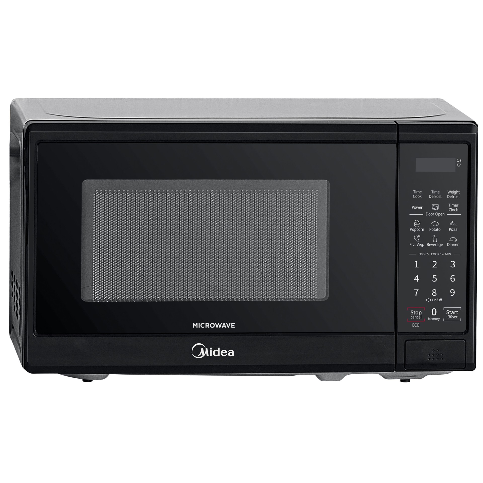 slide 1 of 6, Midea 0.7-cu ft Small 700 -Watt Countertop Microwave ( Black ), 1 ct