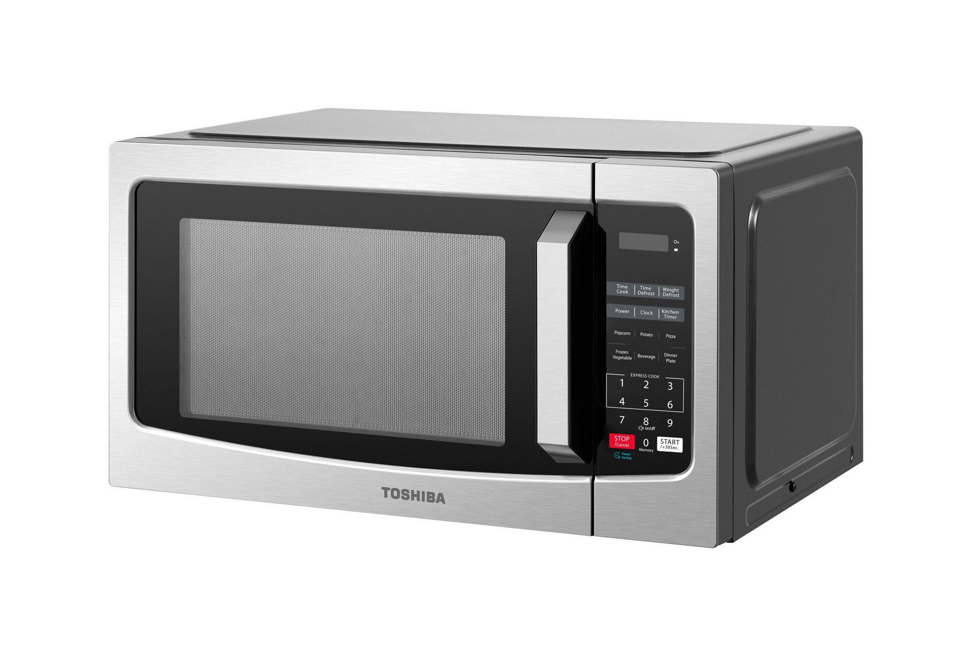 slide 3 of 6, Toshiba 1.1-cu ft 1000 -Watt Countertop Microwave ( Stainless Steel ), 1 ct