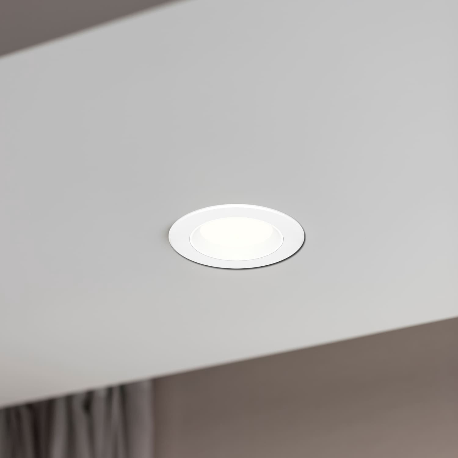 slide 6 of 6, Utilitech White 4-in 600 -Lumens Switchable white Round Dimmable LED Wet rated Recessed Downlight, 1 ct