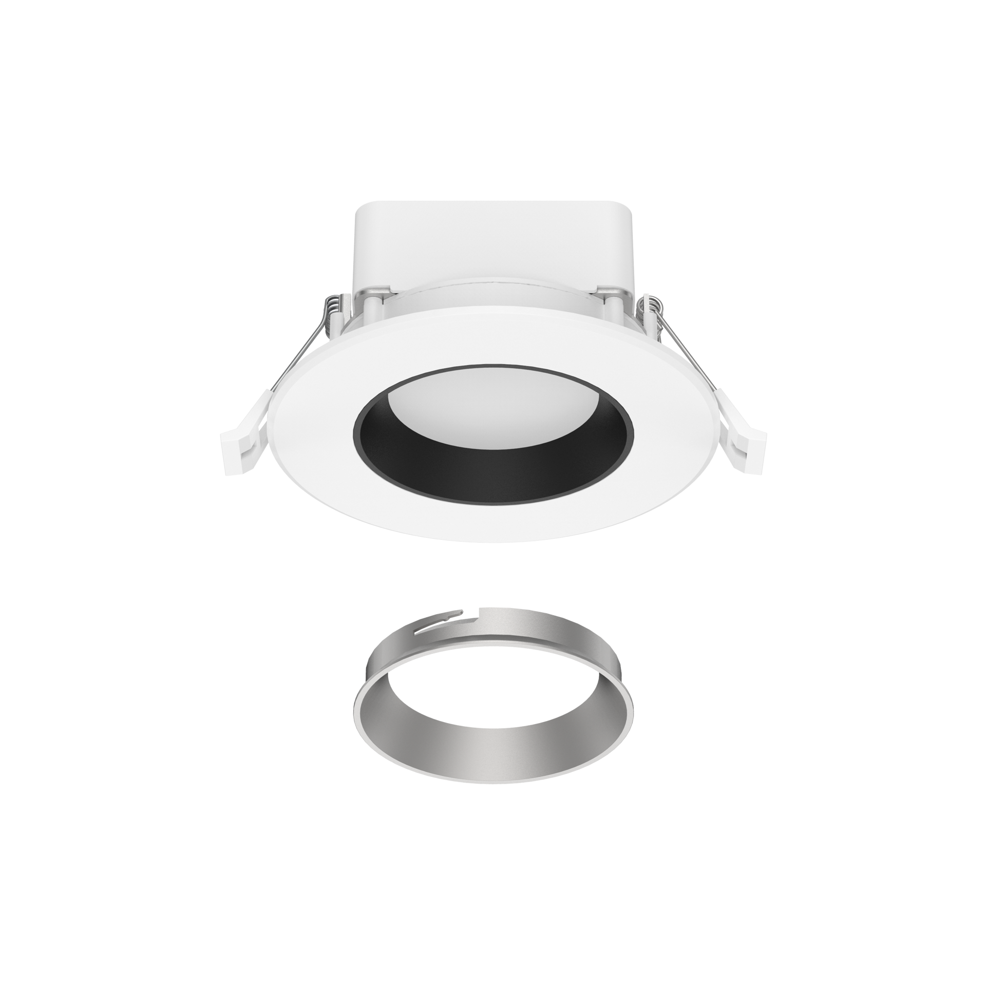 slide 1 of 6, Utilitech White 4-in 600 -Lumens Switchable white Round Dimmable LED Wet rated Recessed Downlight, 1 ct