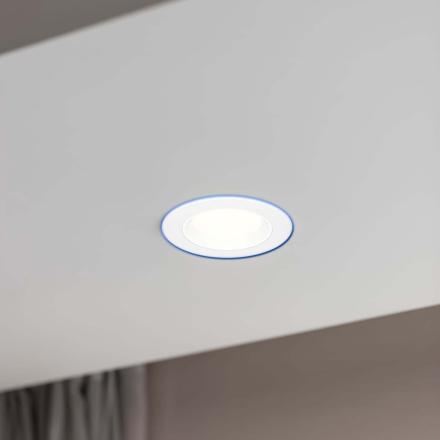 slide 4 of 6, Utilitech White 6-in 850 -Lumens Switchable Round Dimmable LED Canless Wet rated Recessed Downlight, 1 ct
