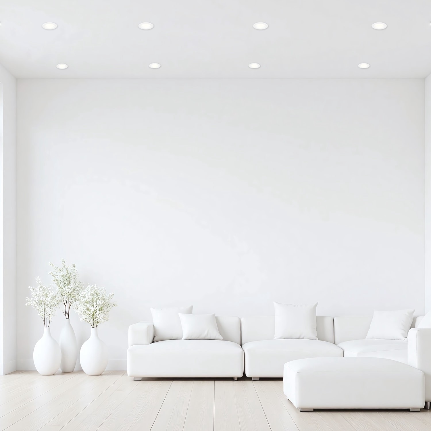 slide 4 of 6, Utilitech White 6-in 850 -Lumens Switchable white Round Dimmable LED Wet rated Recessed Downlight, 1 ct