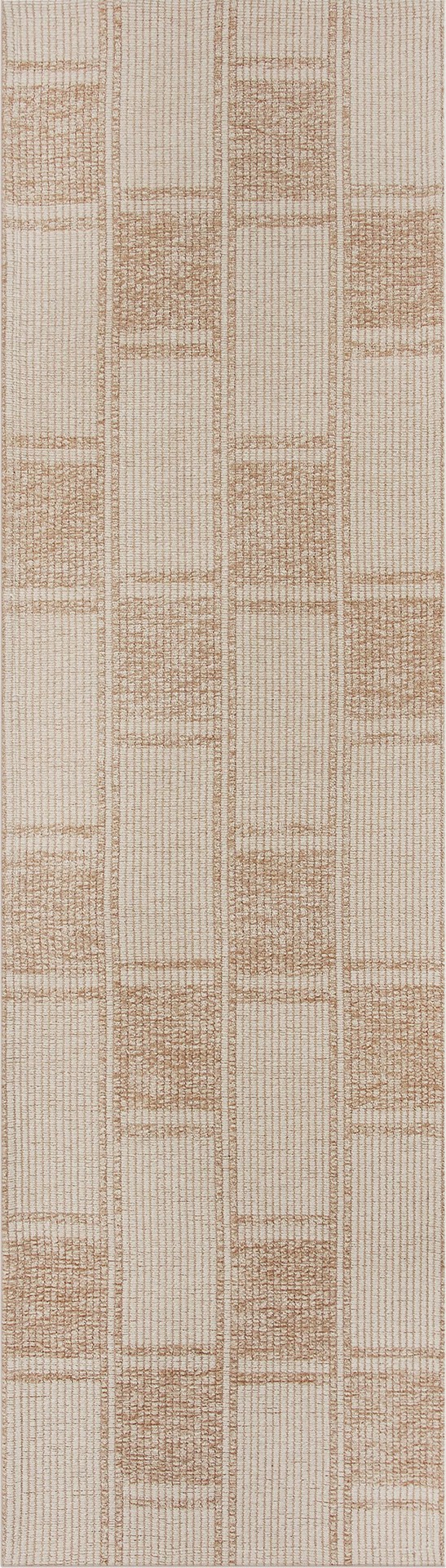 slide 2 of 6, allen + roth Sahara Checkmate 2 x 7 (ft) Loomed Prairie Taupe Rectangular Indoor Runner rug, 1 ct