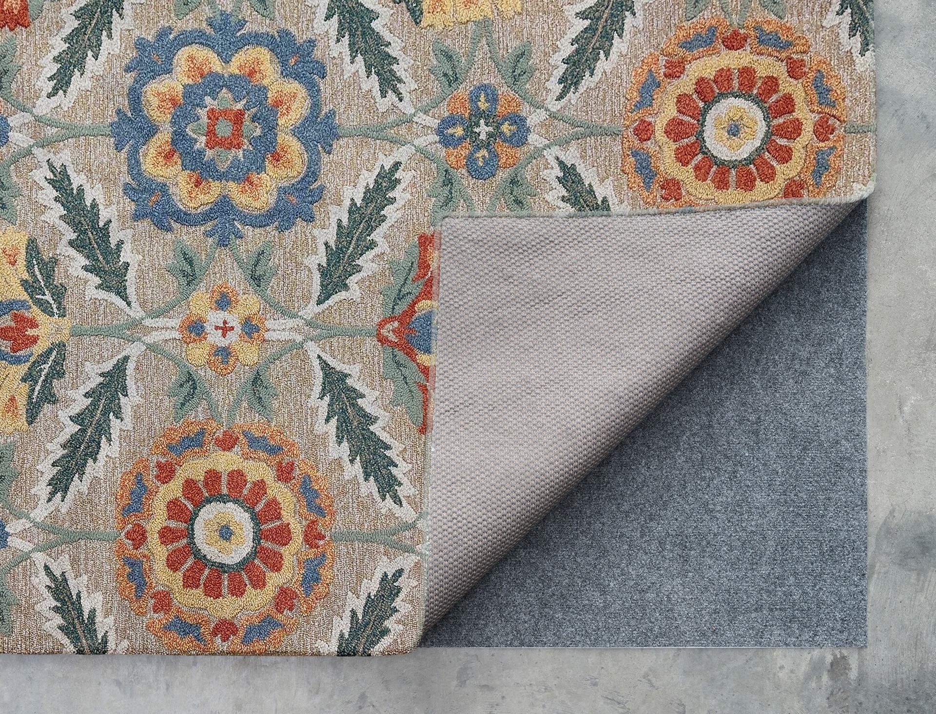 slide 3 of 6, allen + roth with STAINMASTER Covert Sparks 5 x 8 (ft) Tufted Warm-Linen Rectangular Indoor/Outdoor Area rug, 1 ct